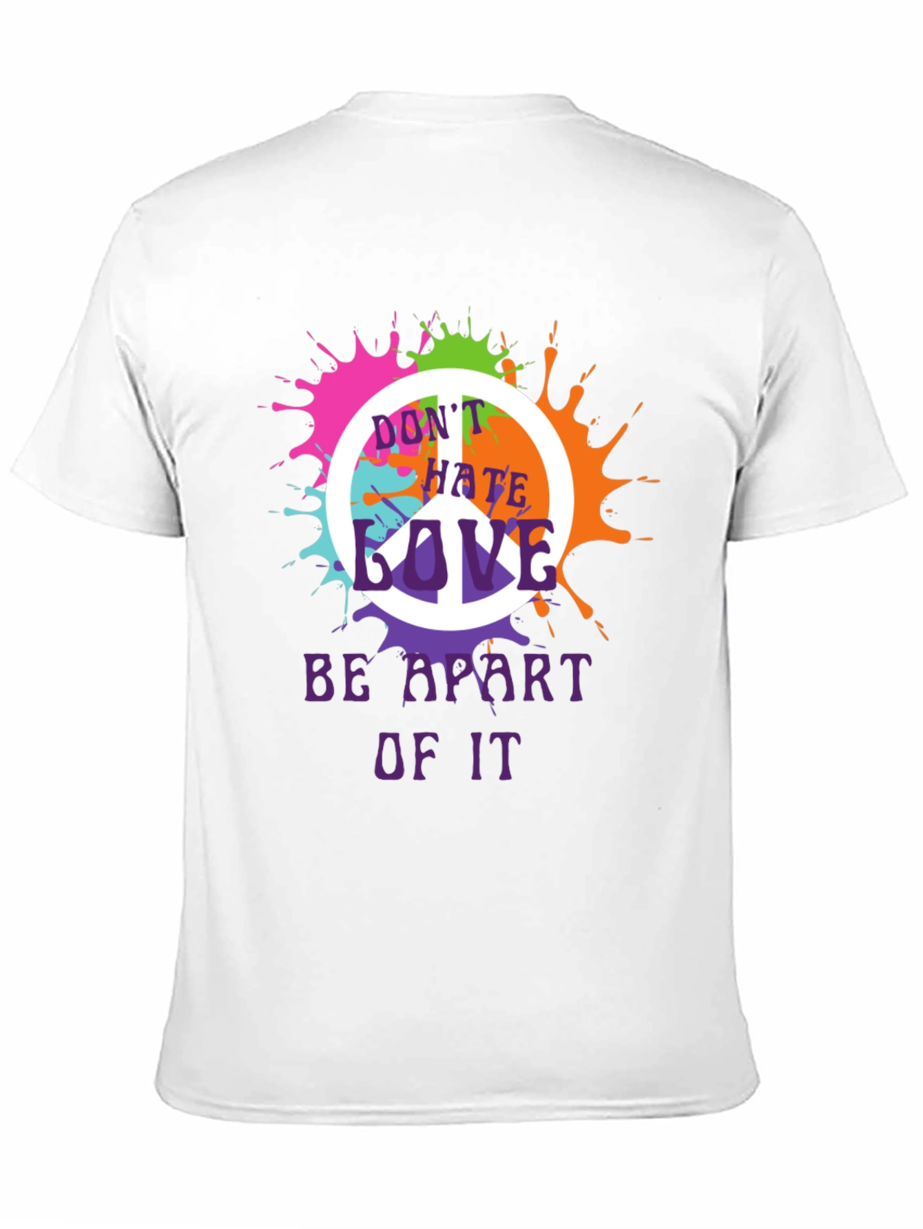 Peace Sign Splatter Graphic T-Shirt