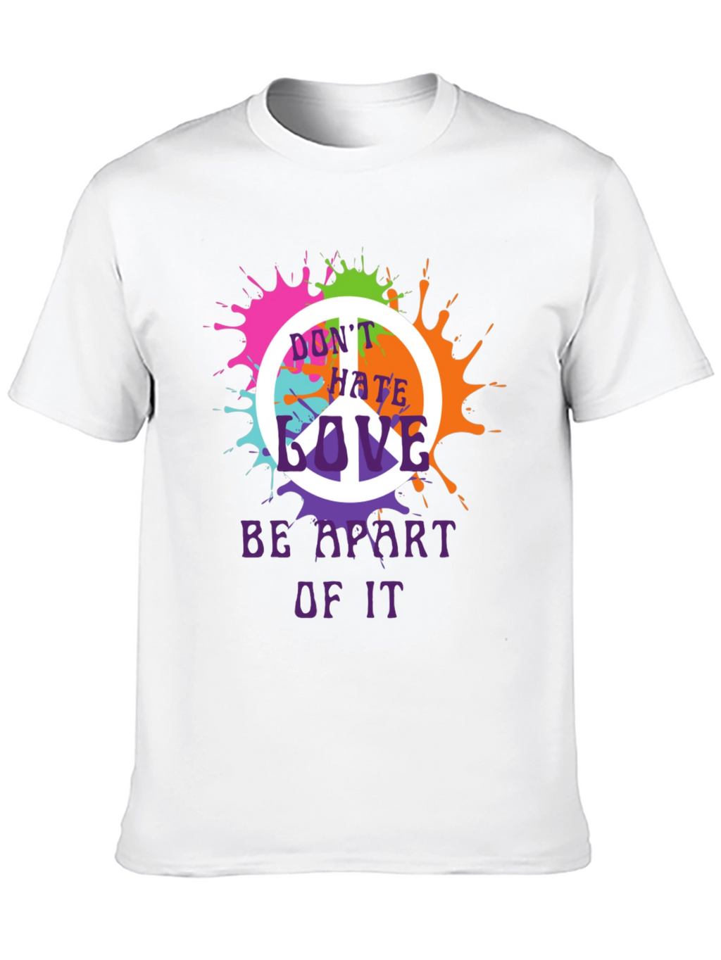 Peace Sign Splatter Graphic T-Shirt
