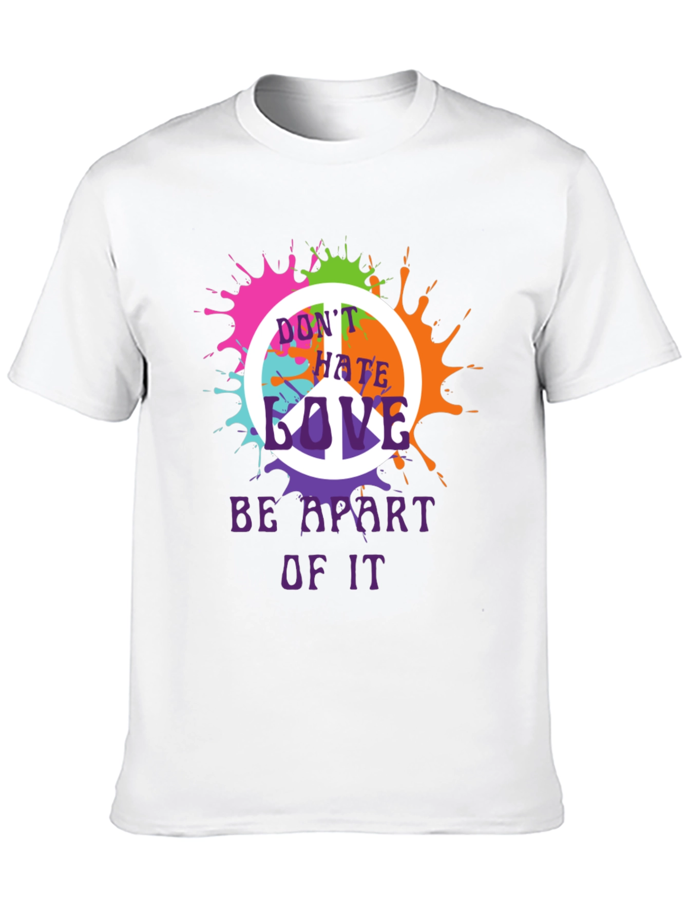 Peace Sign Splatter Graphic T-Shirt