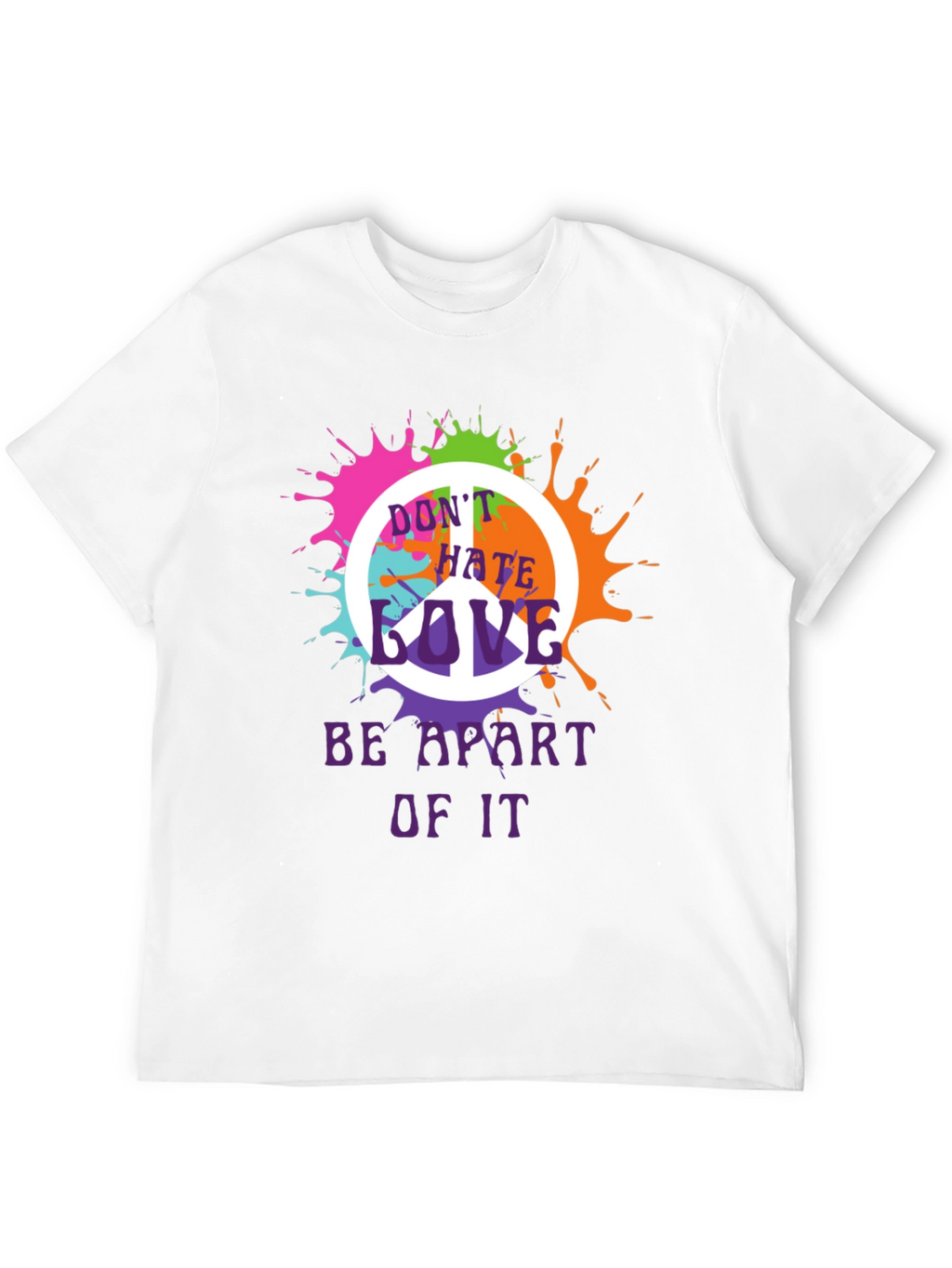 Peace Sign Splatter Graphic T-Shirt