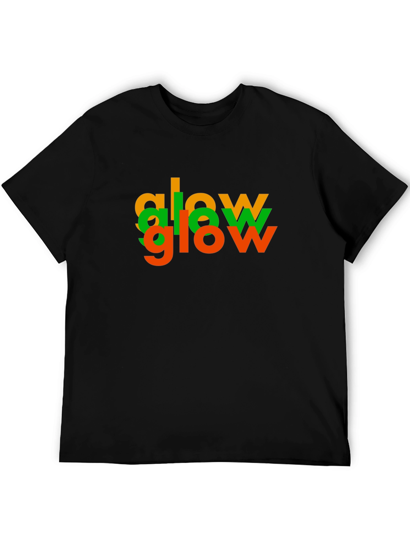 Glow Tri-Color Graphic Tee - Modern Black T-Shirt