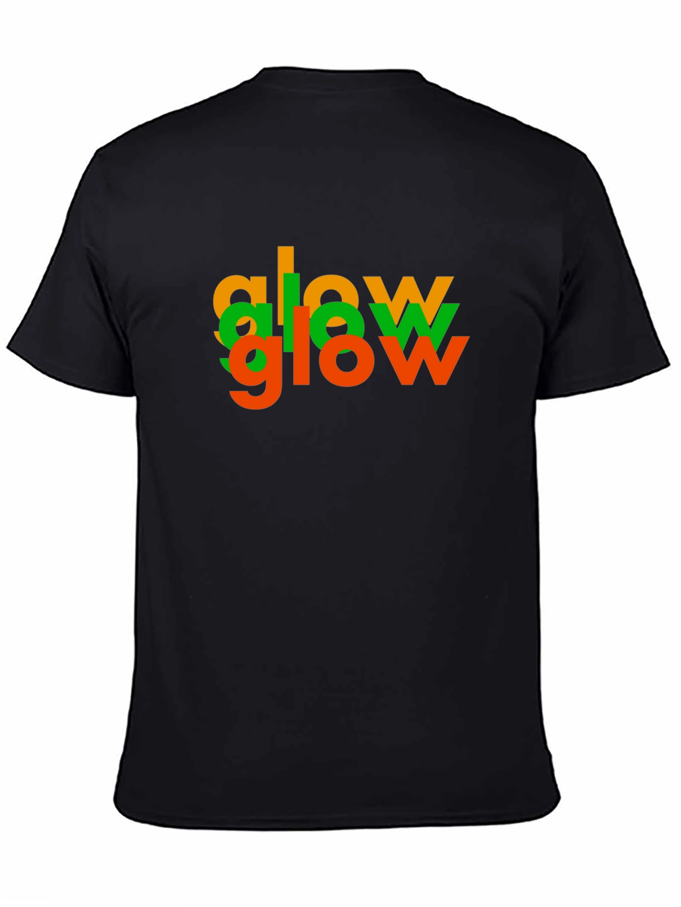 Glow Tri-Color Graphic Tee - Modern Black T-Shirt