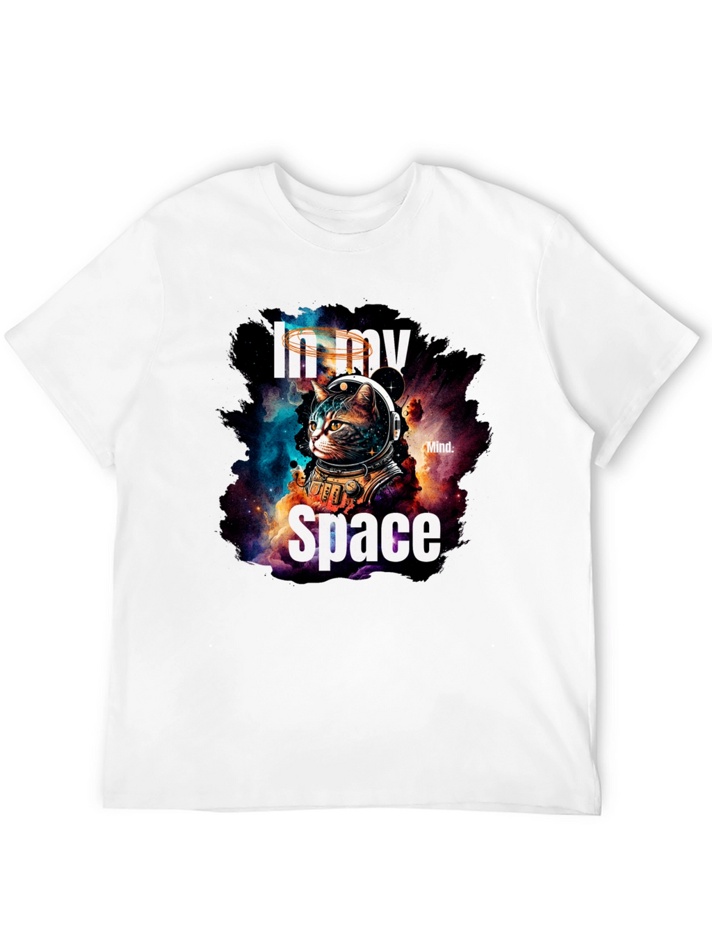 In My Space Cat Astronaut Graphic T-Shirt