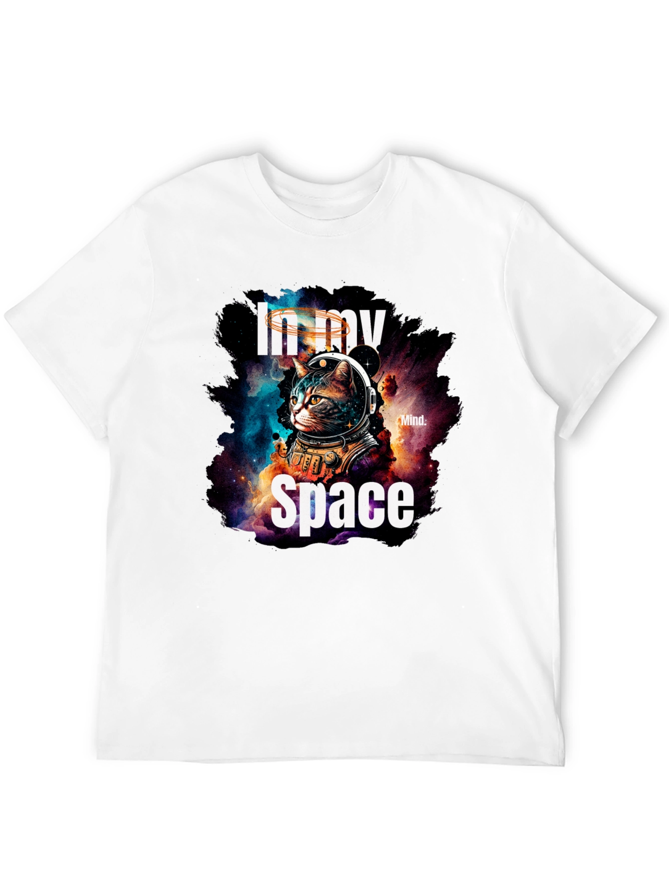 In My Space Cat Astronaut Graphic T-Shirt