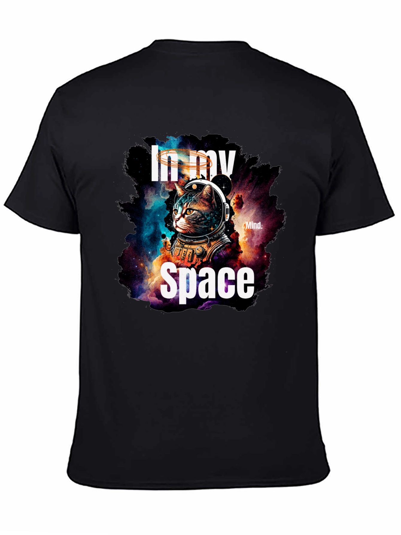 In My Space Cat Astronaut Graphic T-Shirt