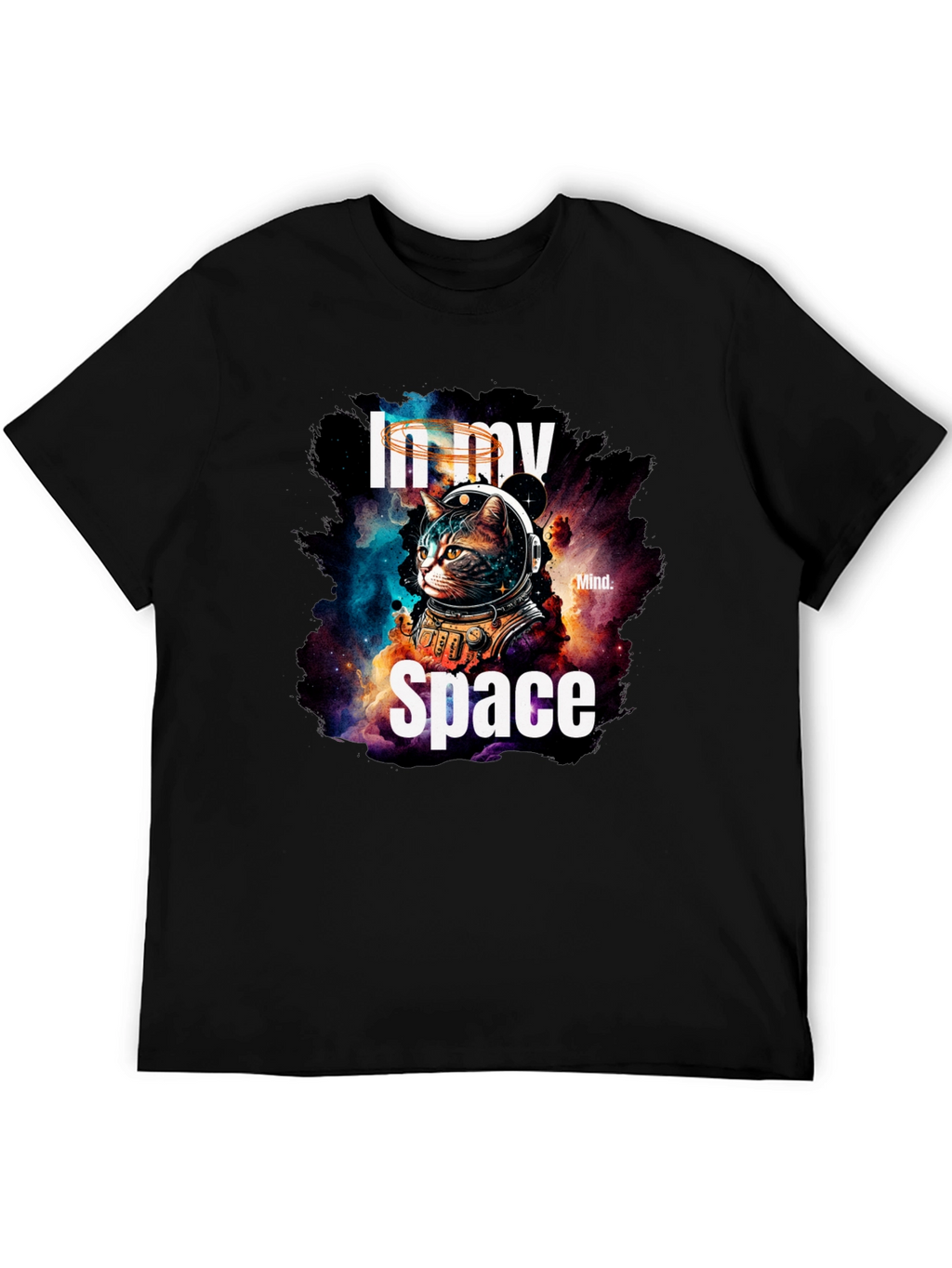 In My Space Cat Astronaut Graphic T-Shirt