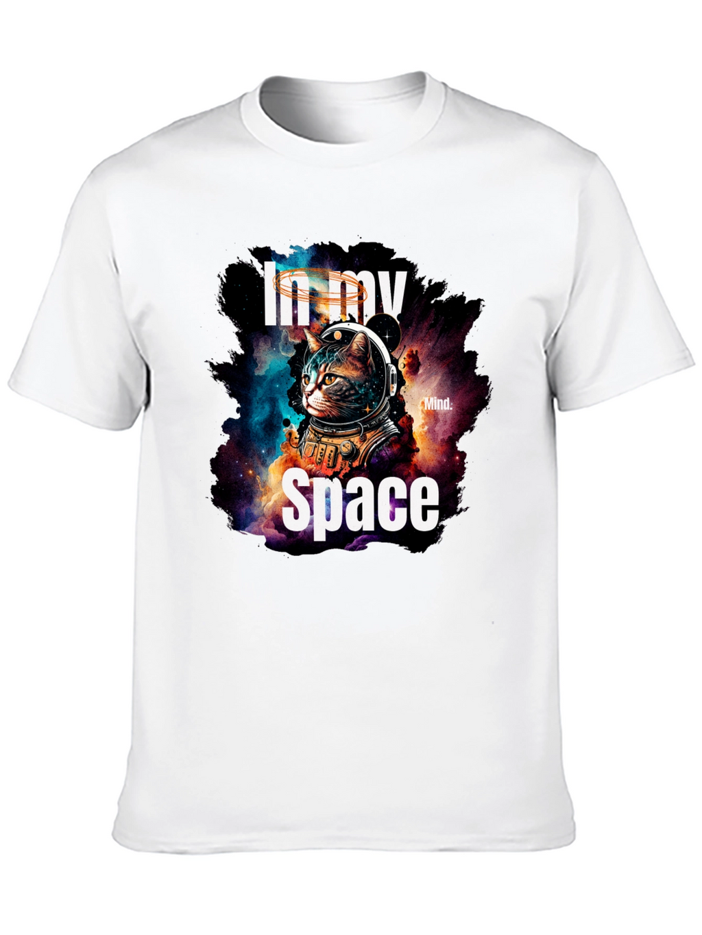 In My Space Cat Astronaut Graphic T-Shirt