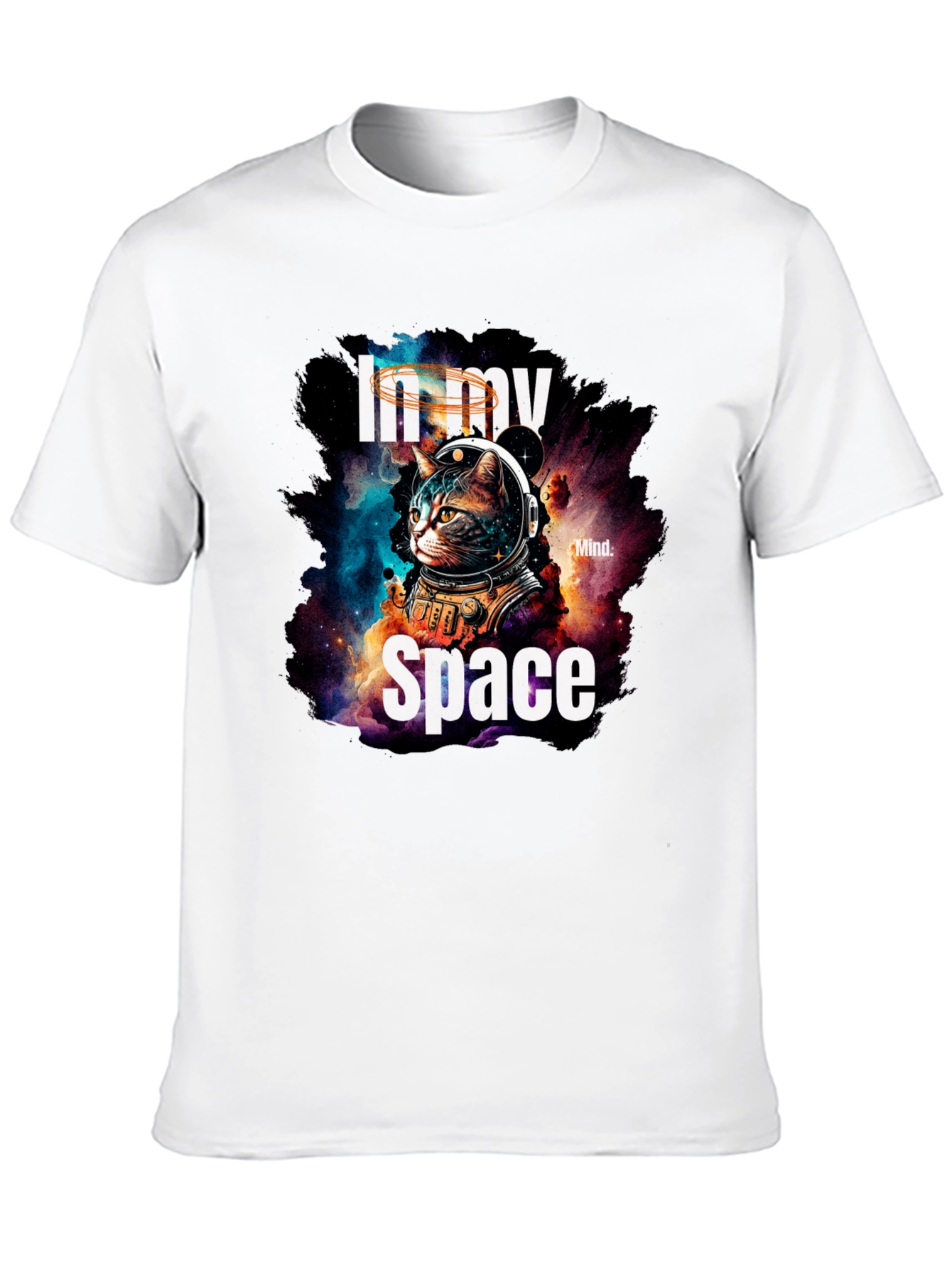 In My Space Cat Astronaut Graphic T-Shirt
