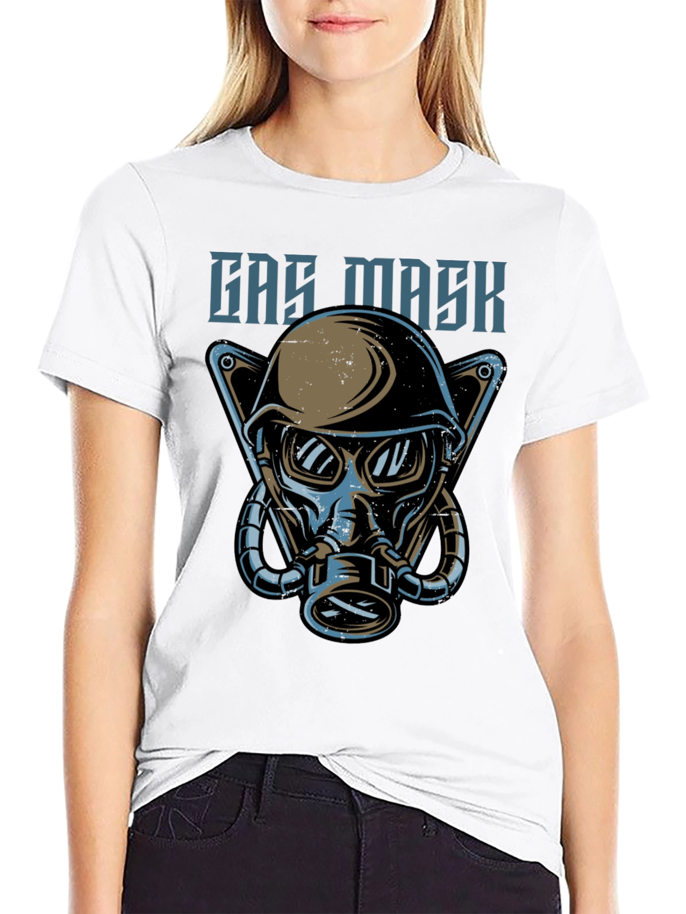 Gas Mask Graphic Tee - Military Style T-Shirt