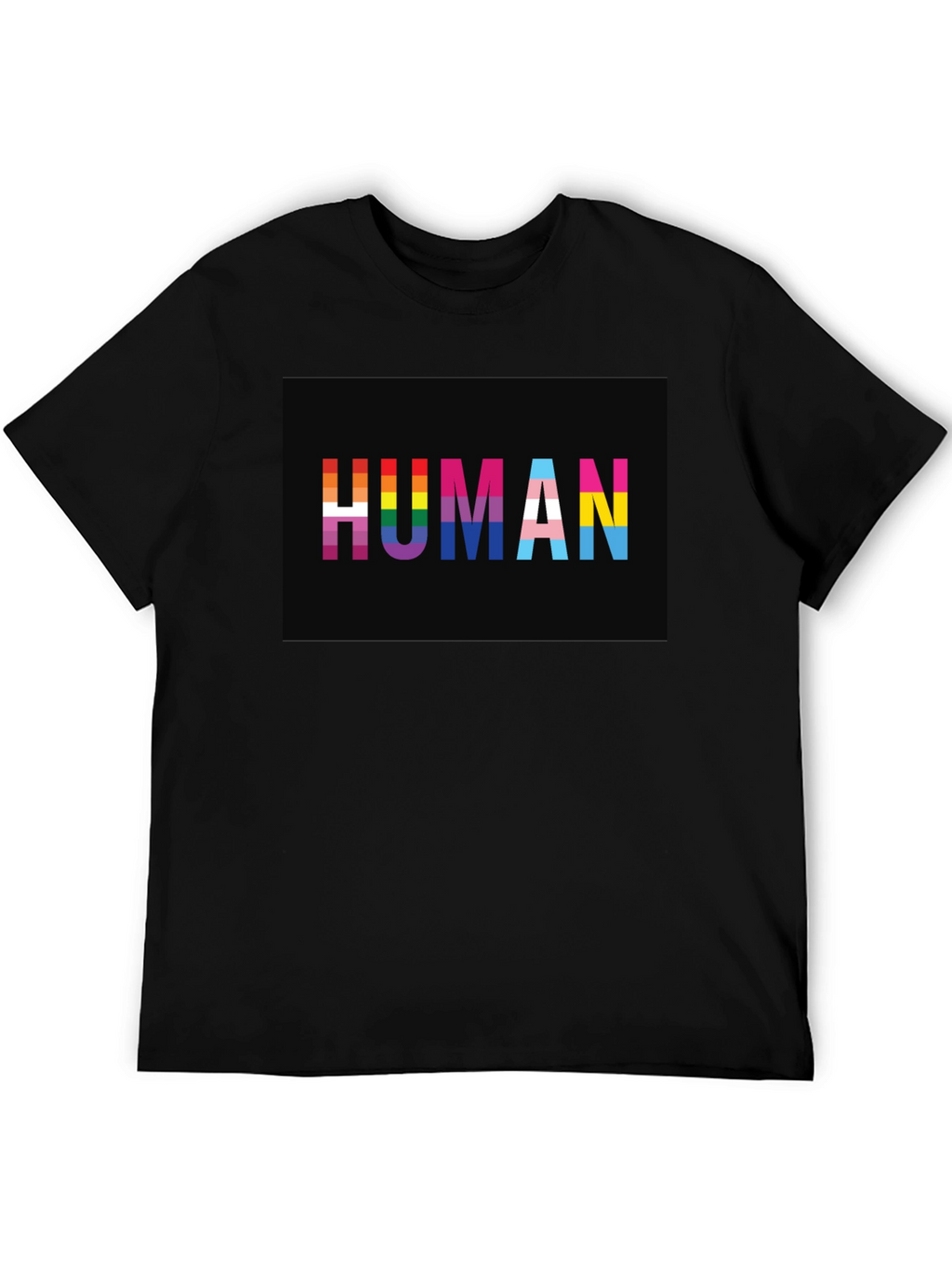 Human LGBTQ+ Pride T-Shirt - Black