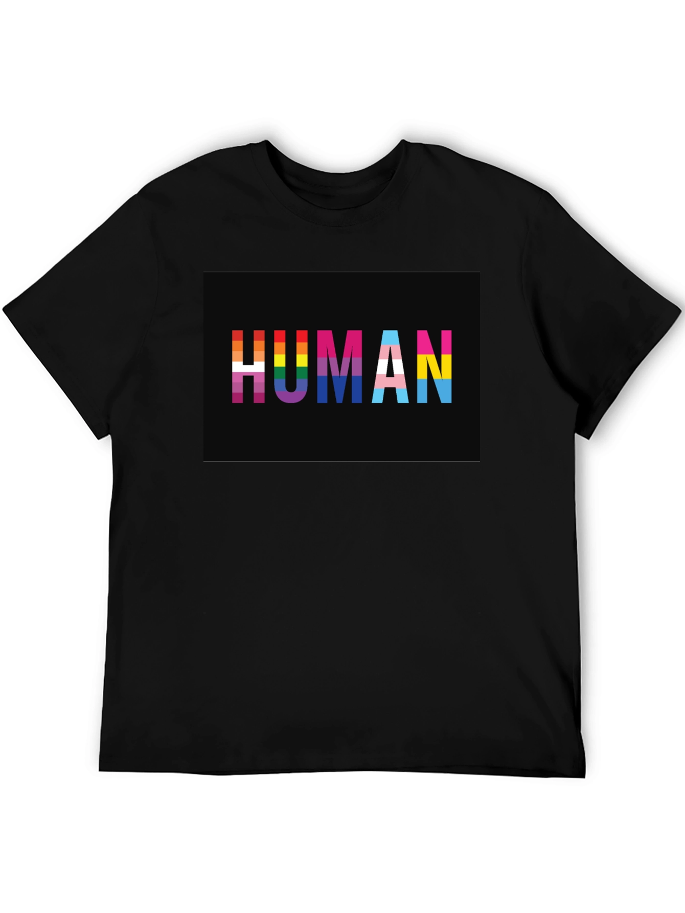 Human LGBTQ+ Pride T-Shirt - Black