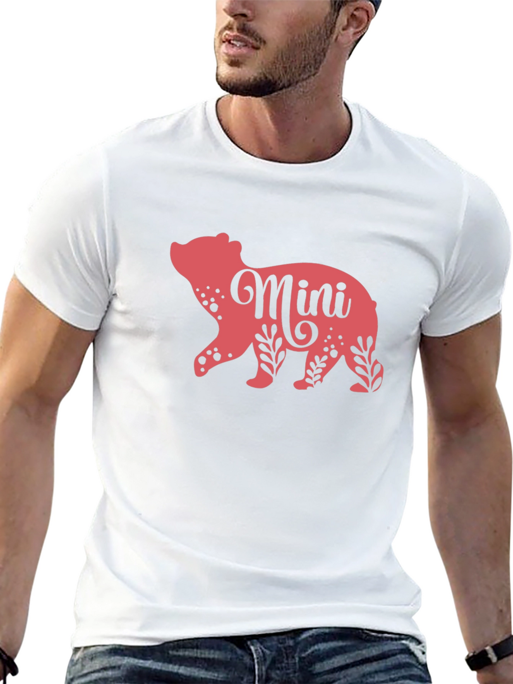 Mini Bear Graphic Tee - Trendy Casual Wear