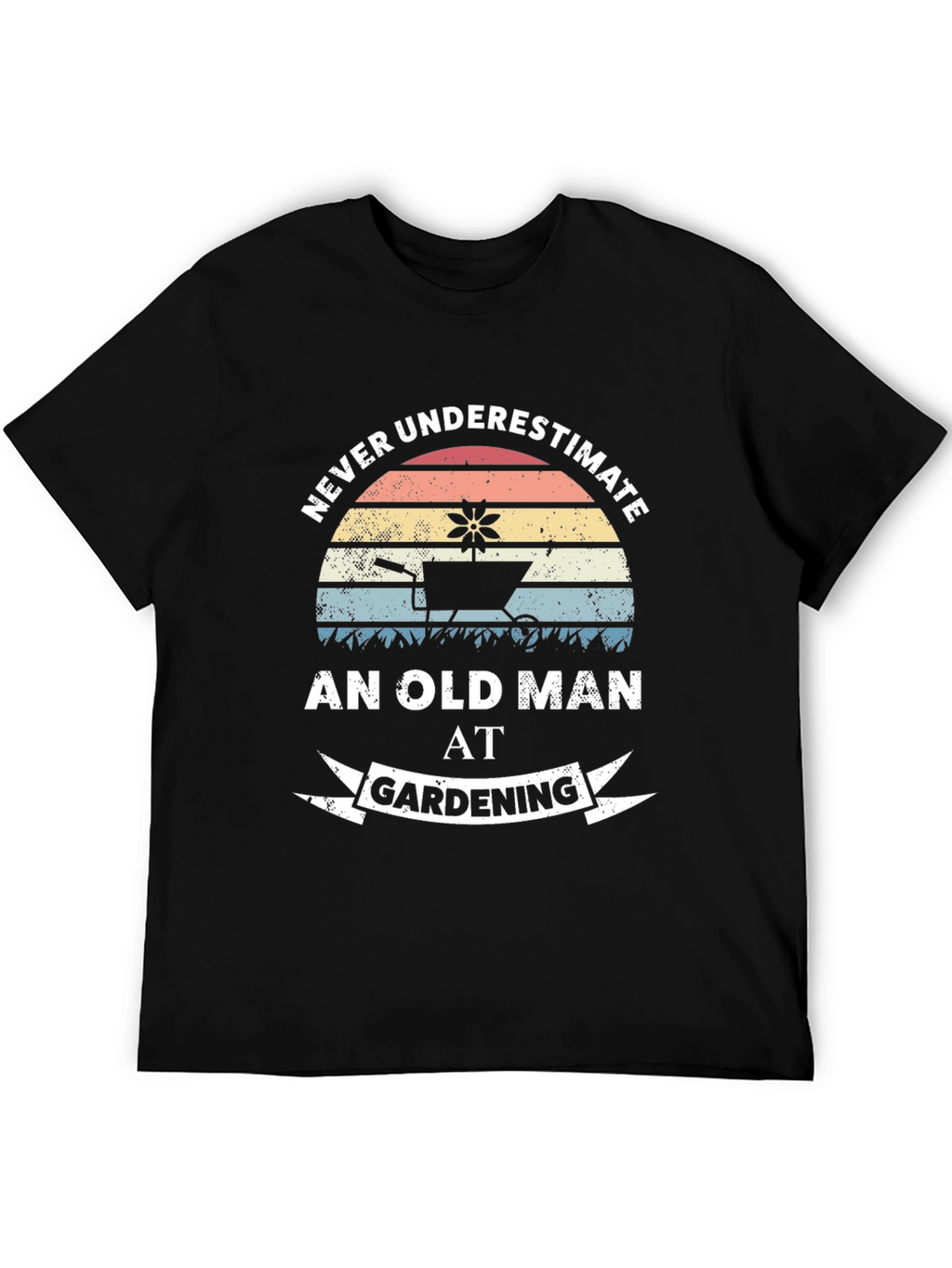 Never Underestimate Old Man Gardening T-Shirt