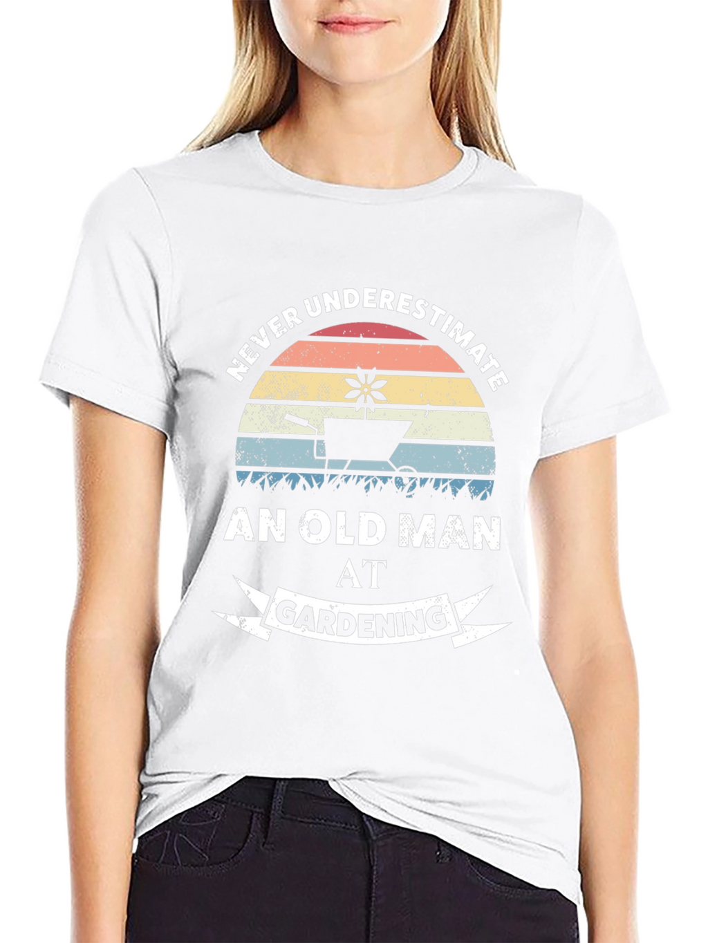 Never Underestimate Old Man Gardening T-Shirt
