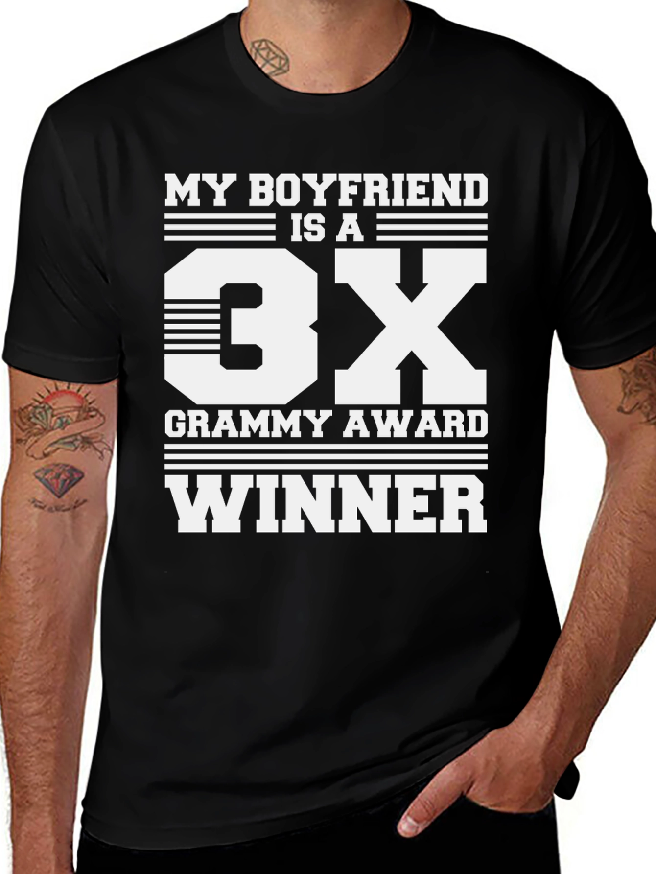 My Boyfriend is a 3X Grammy Award Winner T-Shirt