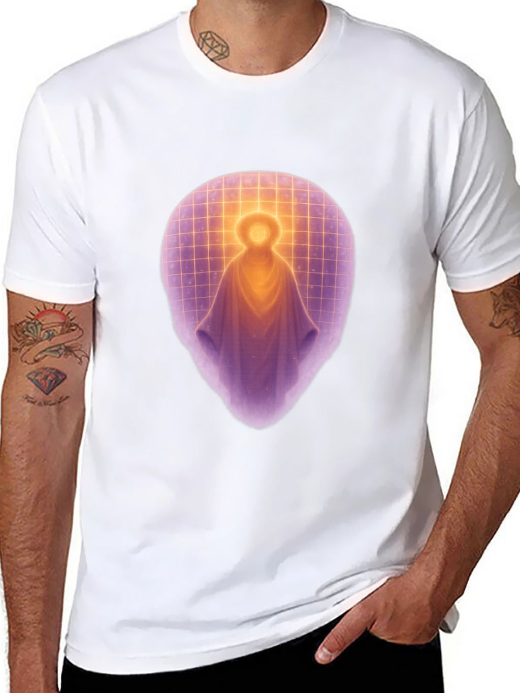 Enlightened Being Graphic Tee - Black Cotton Shirt