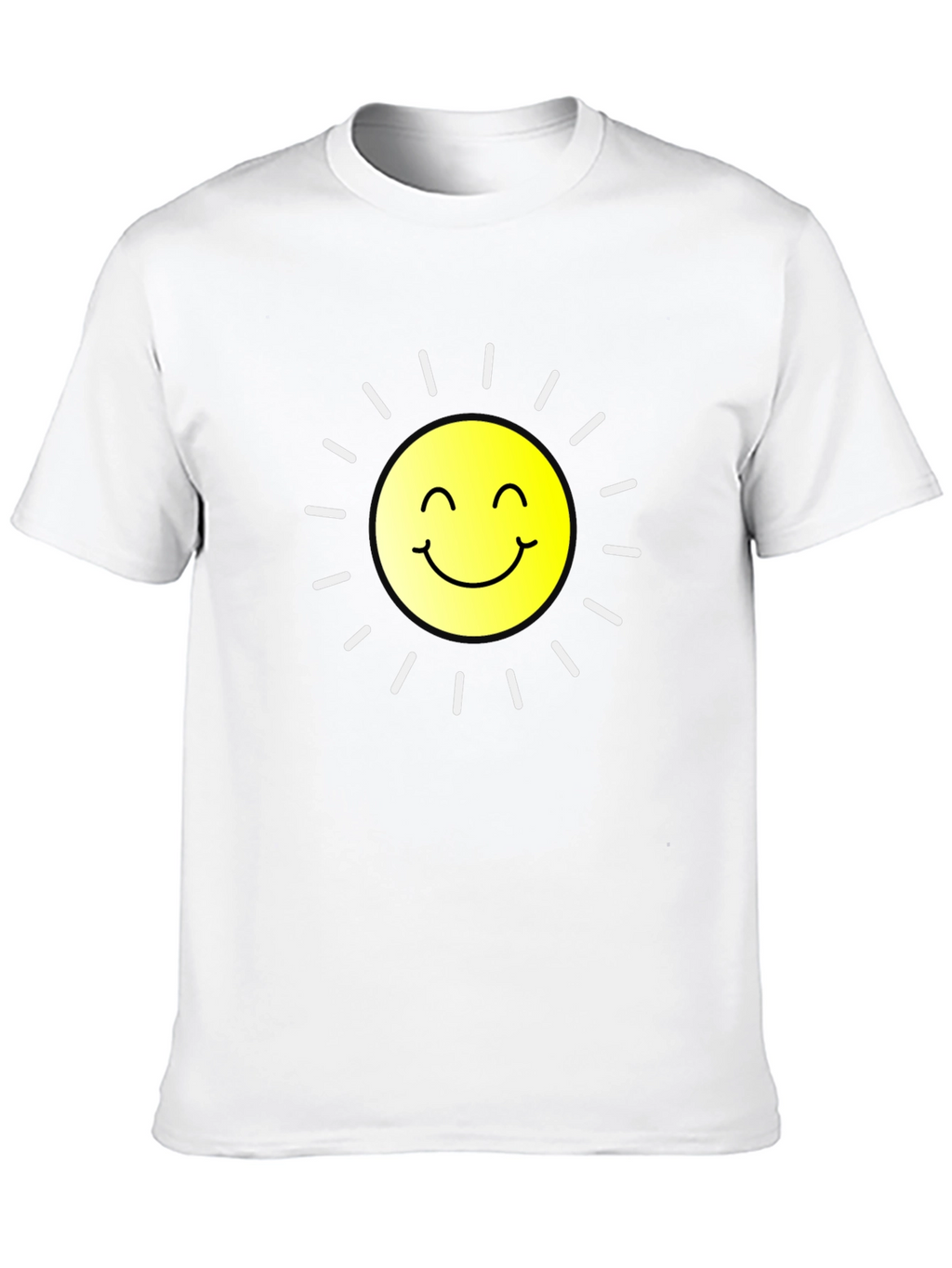 Smiling Sun Graphic Black T-Shirt