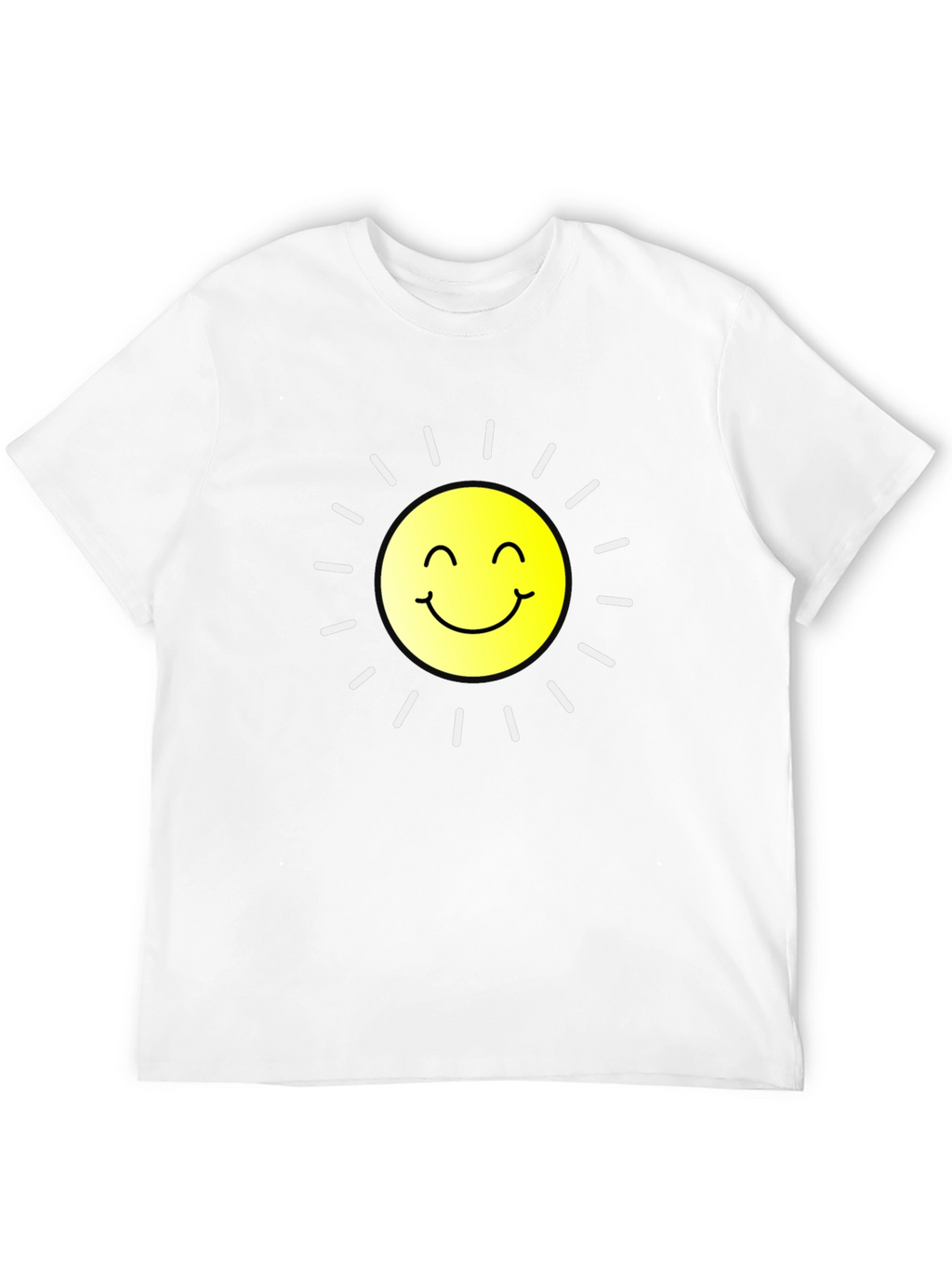 Smiling Sun Graphic Black T-Shirt