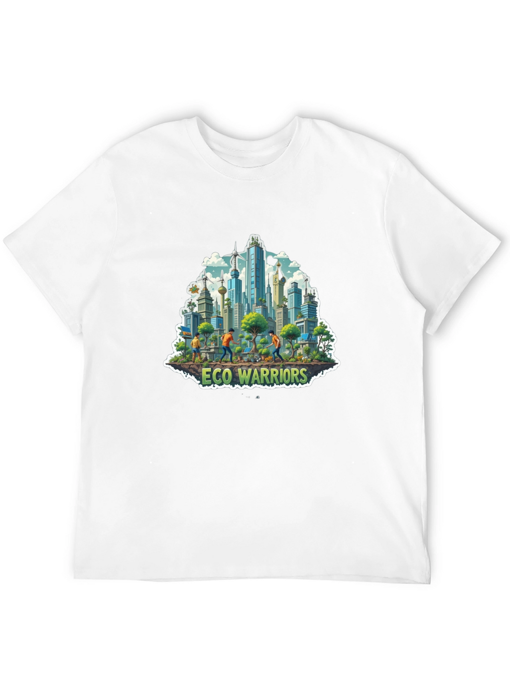Eco Warriors Graphic Tee - Cityscape Design