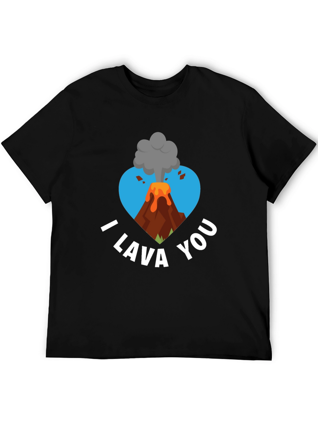 I Lava You Graphic Tee - Volcano Heart Design