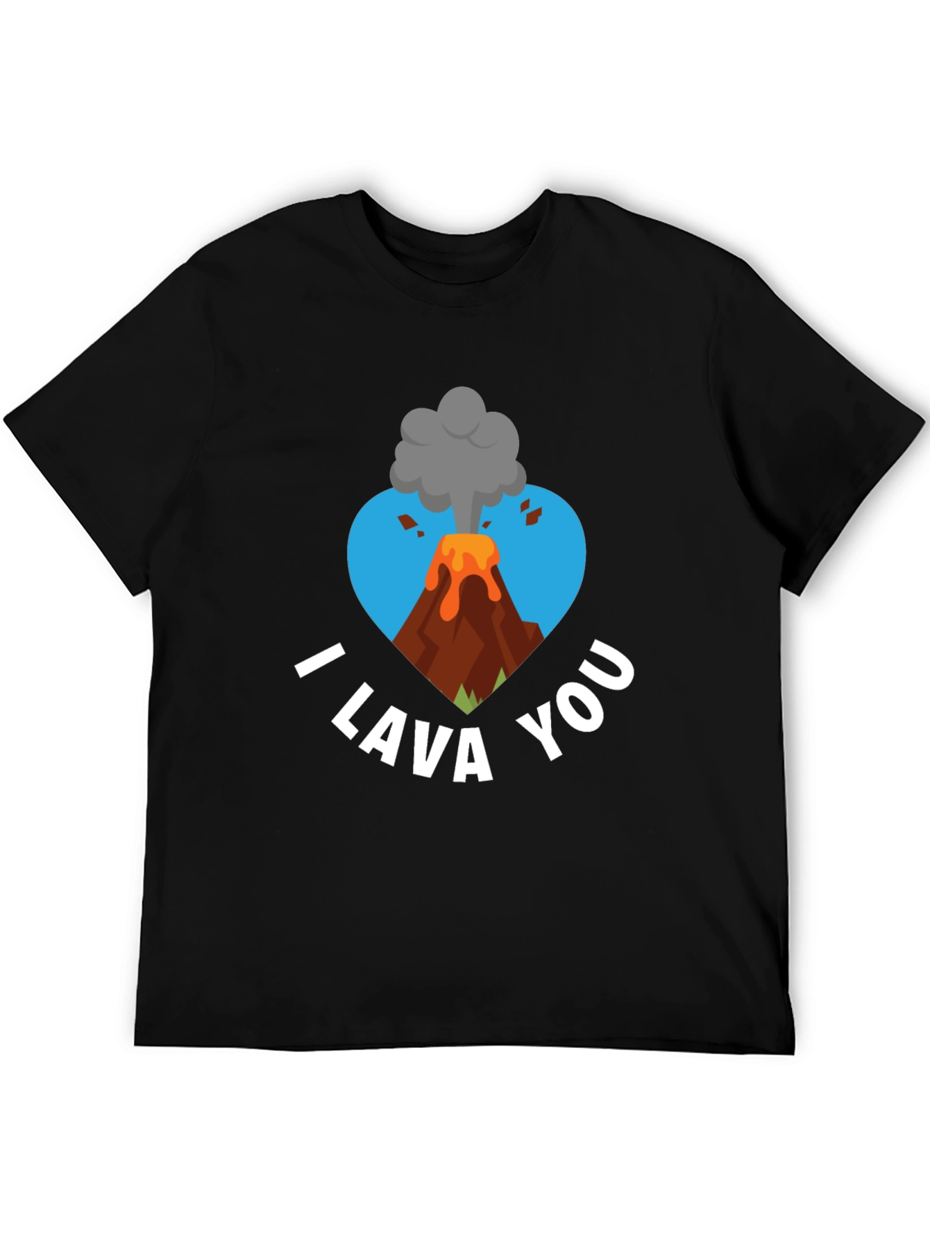 I Lava You Graphic Tee - Volcano Heart Design