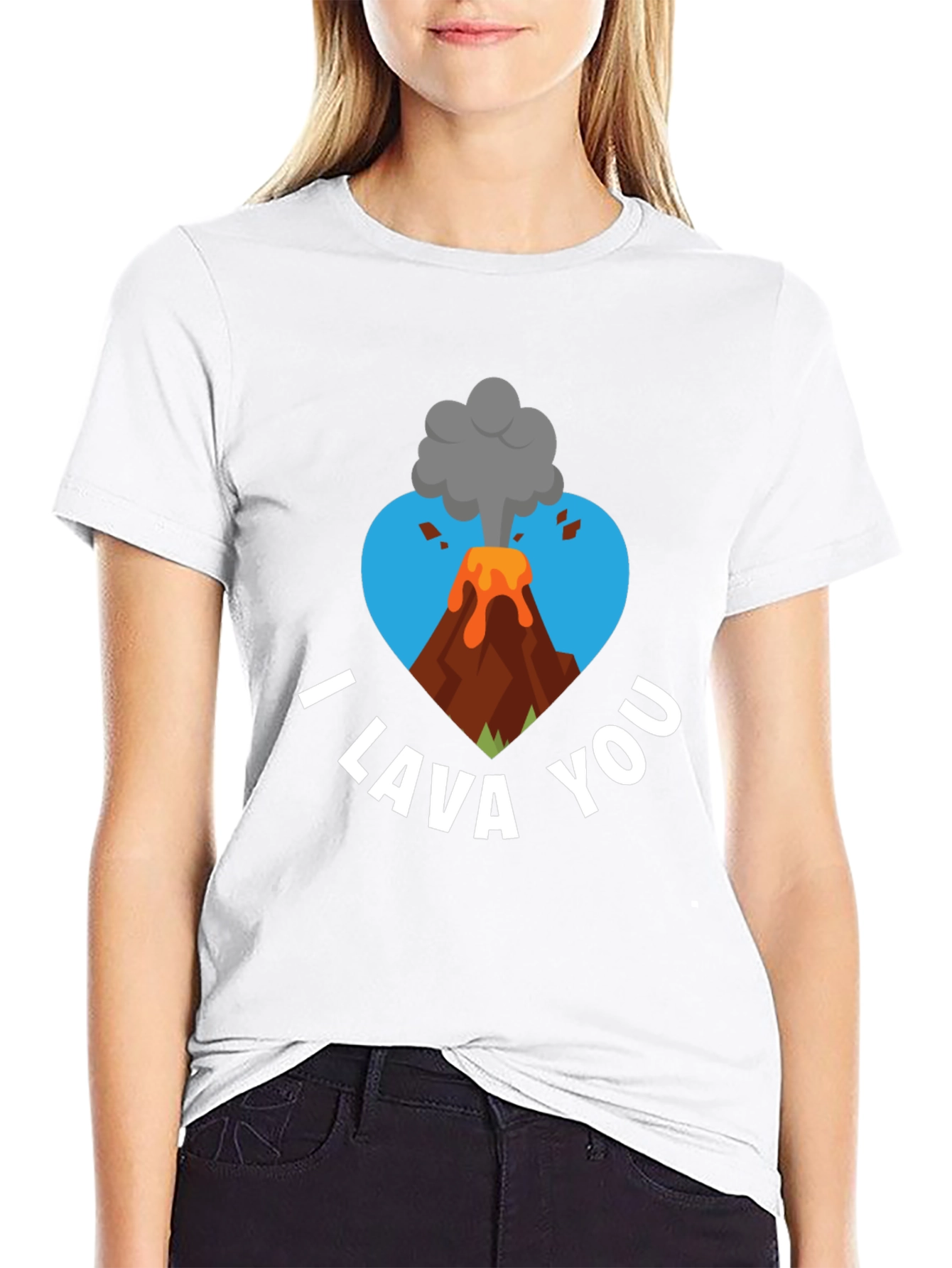 I Lava You Graphic Tee - Volcano Heart Design