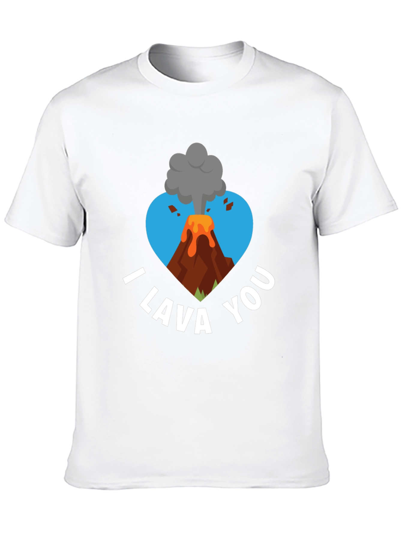 I Lava You Graphic Tee - Volcano Heart Design