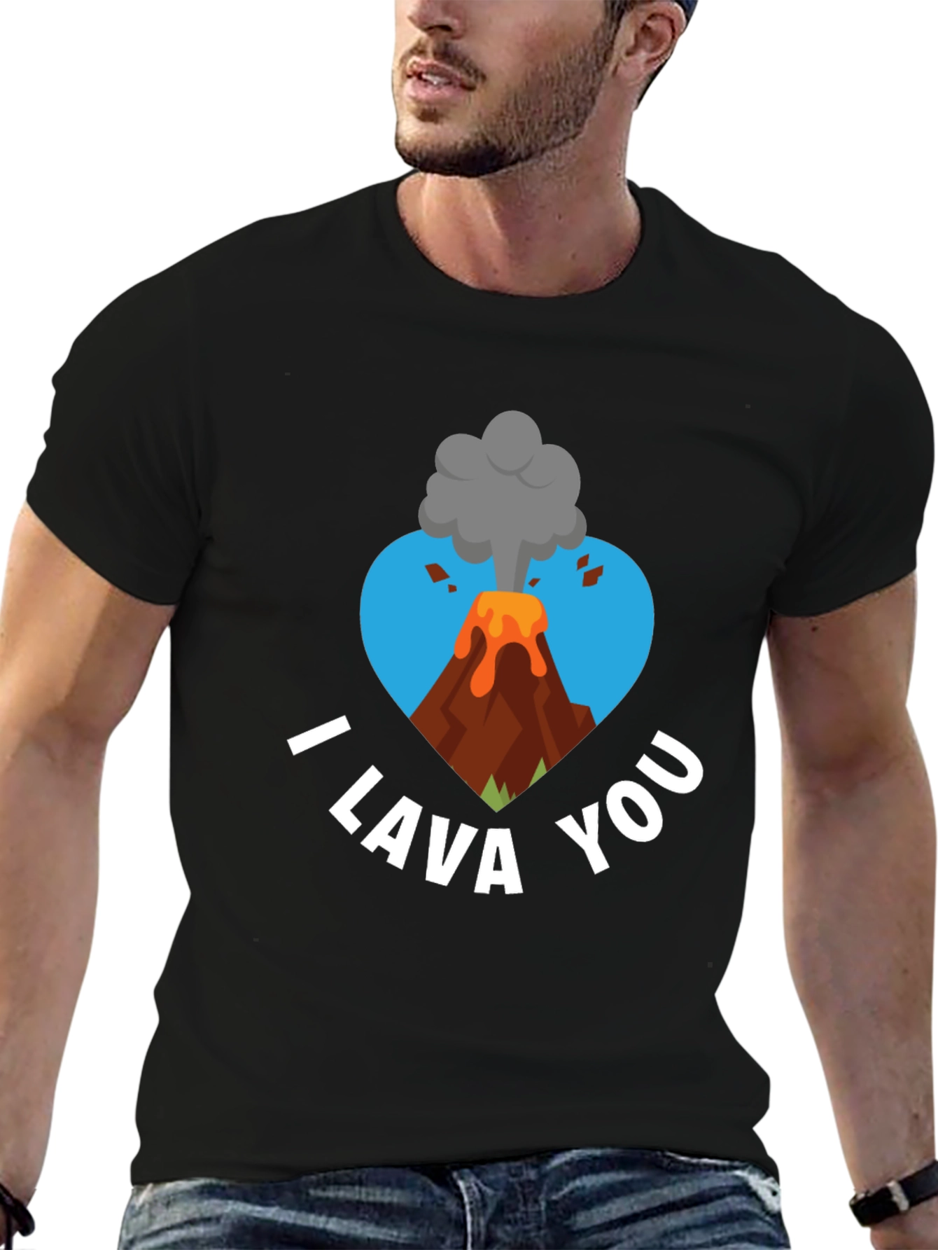 I Lava You Graphic Tee - Volcano Heart Design