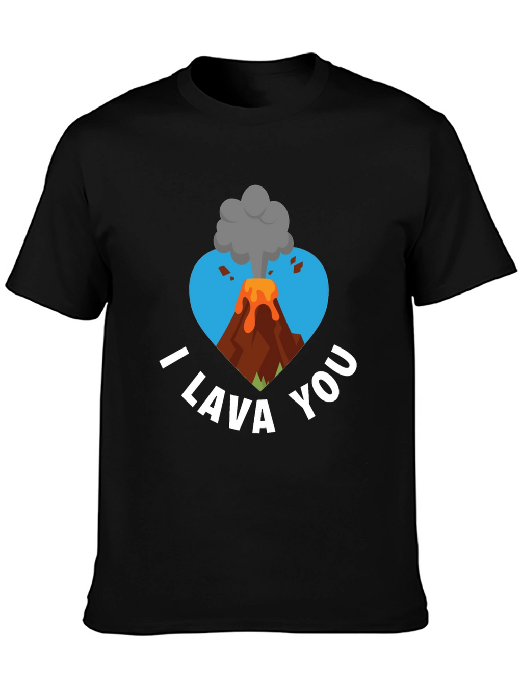 I Lava You Graphic Tee - Volcano Heart Design