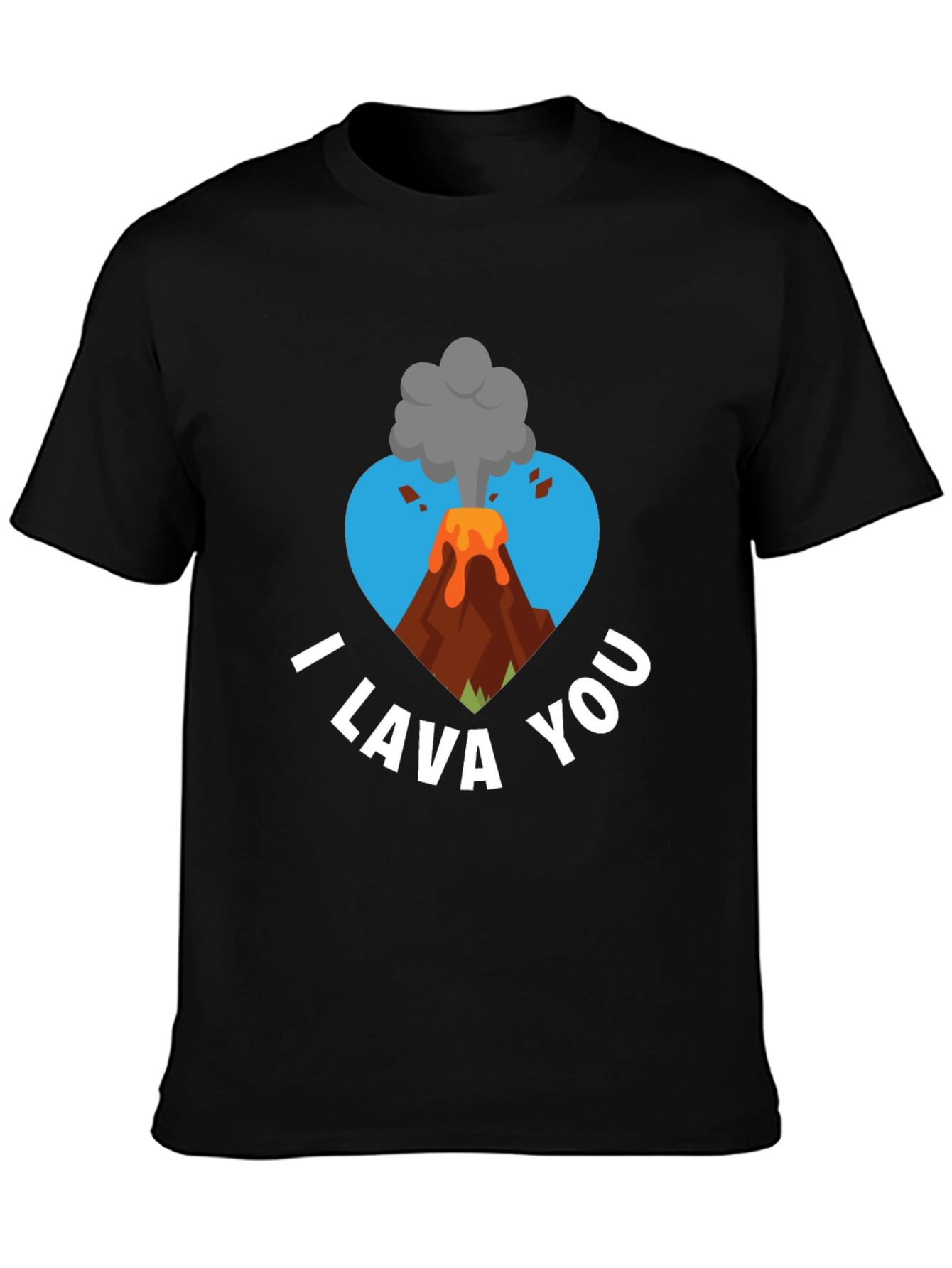 I Lava You Graphic Tee - Volcano Heart Design
