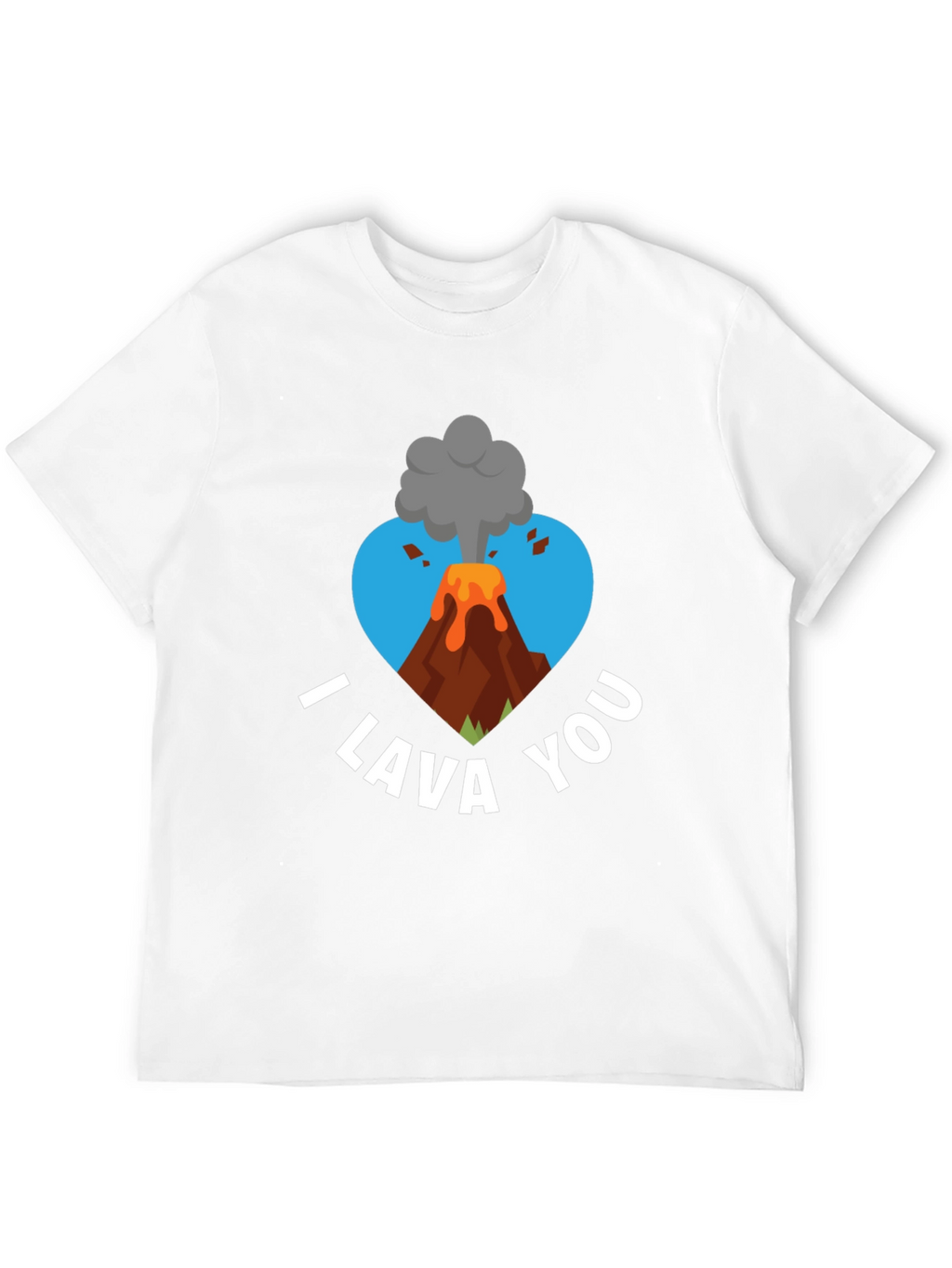 I Lava You Graphic Tee - Volcano Heart Design