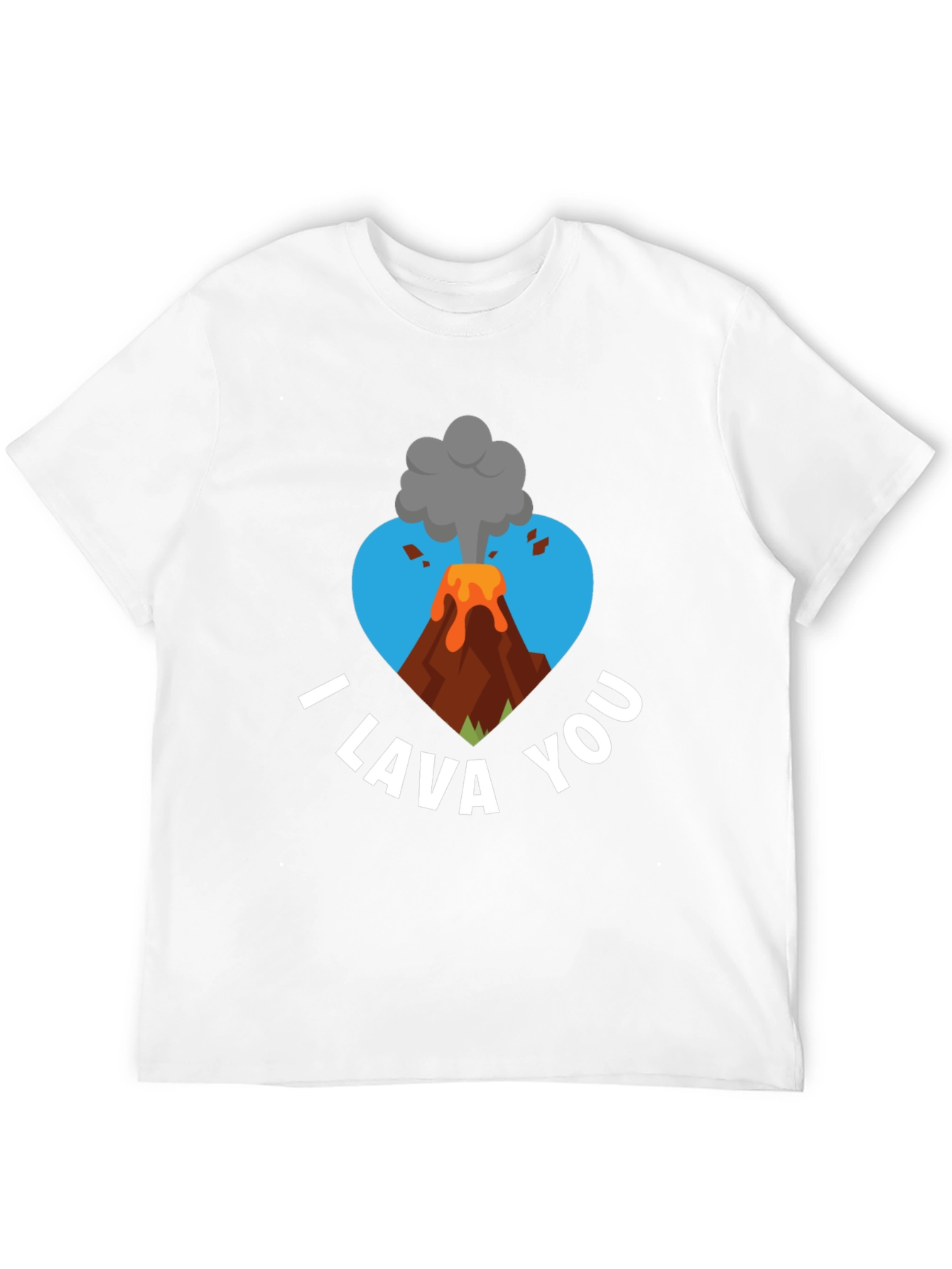 I Lava You Graphic Tee - Volcano Heart Design