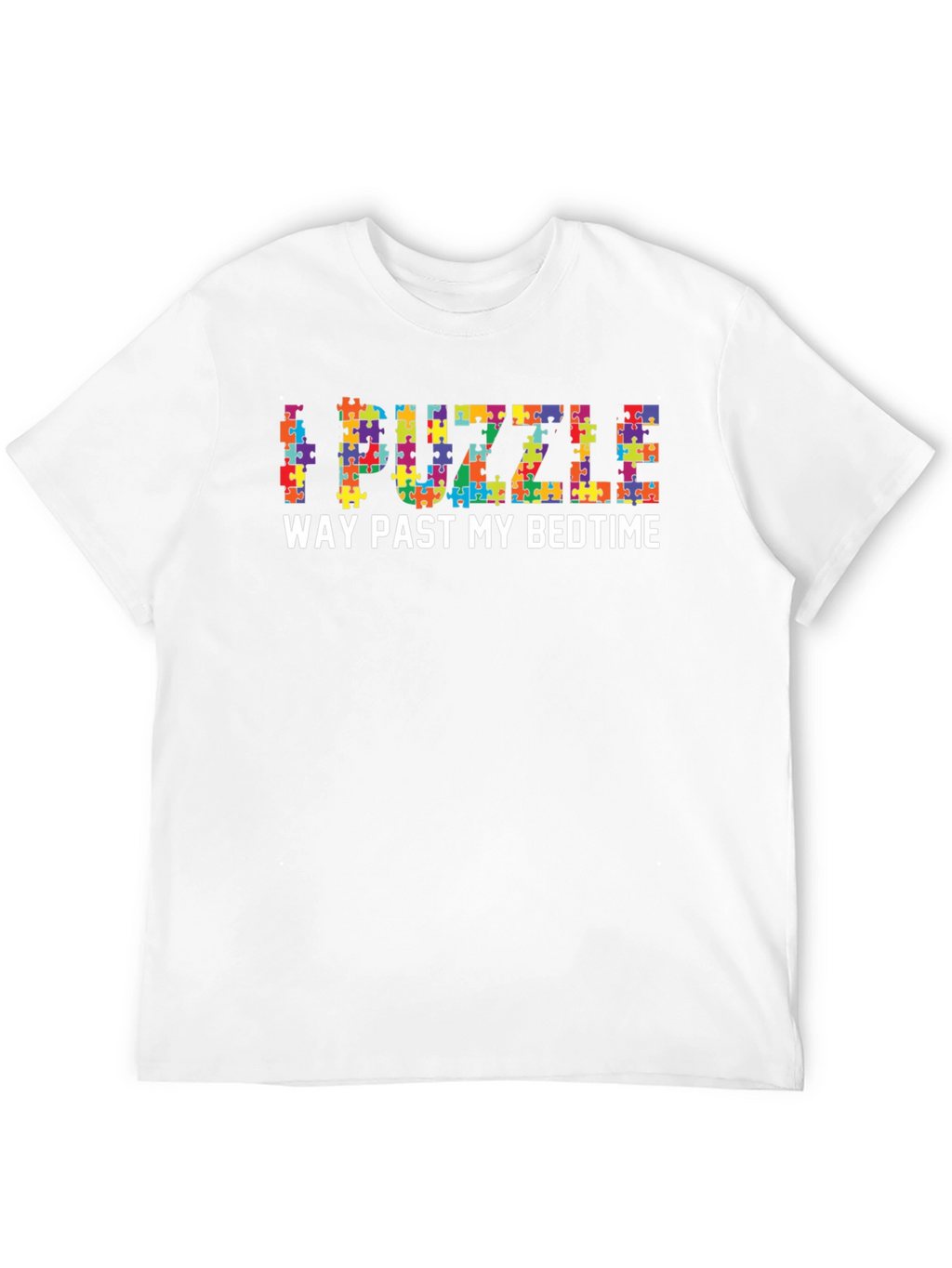 I Puzzle Way Past My Bedtime Black T-Shirt