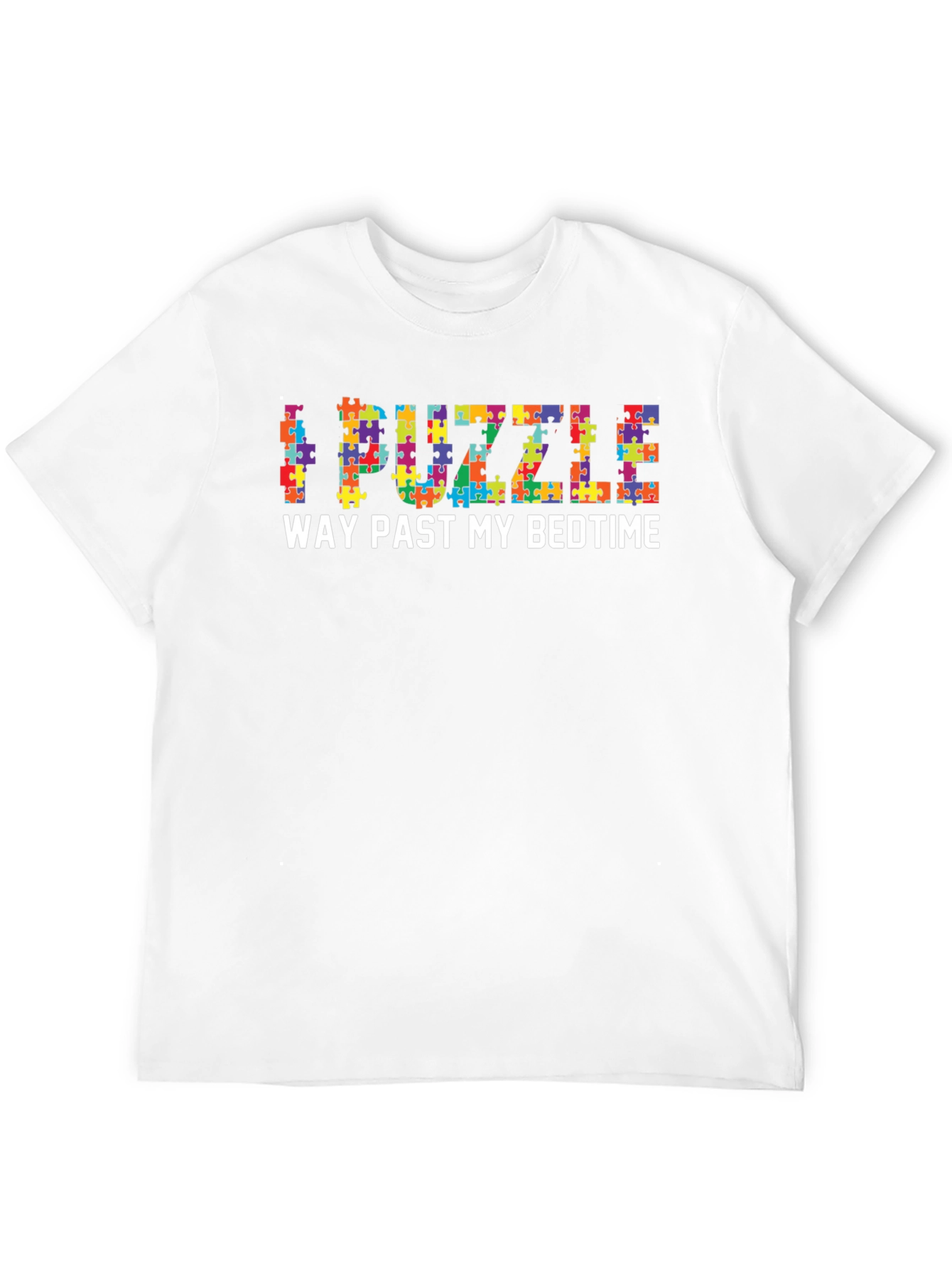 I Puzzle Way Past My Bedtime Black T-Shirt