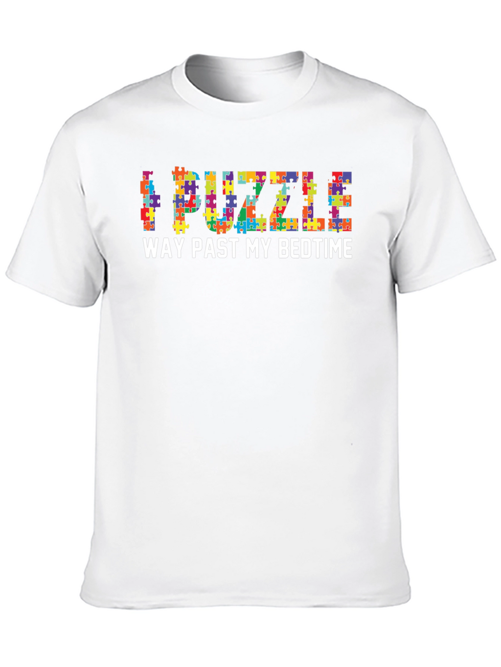 I Puzzle Way Past My Bedtime Black T-Shirt