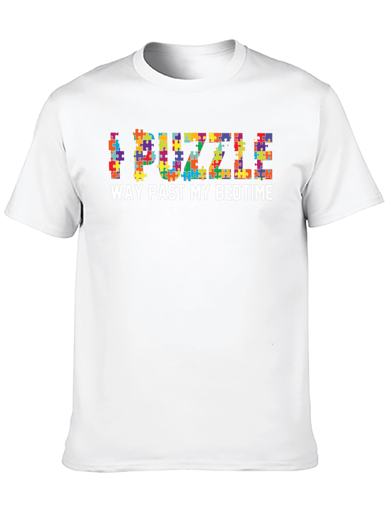 I Puzzle Way Past My Bedtime Black T-Shirt