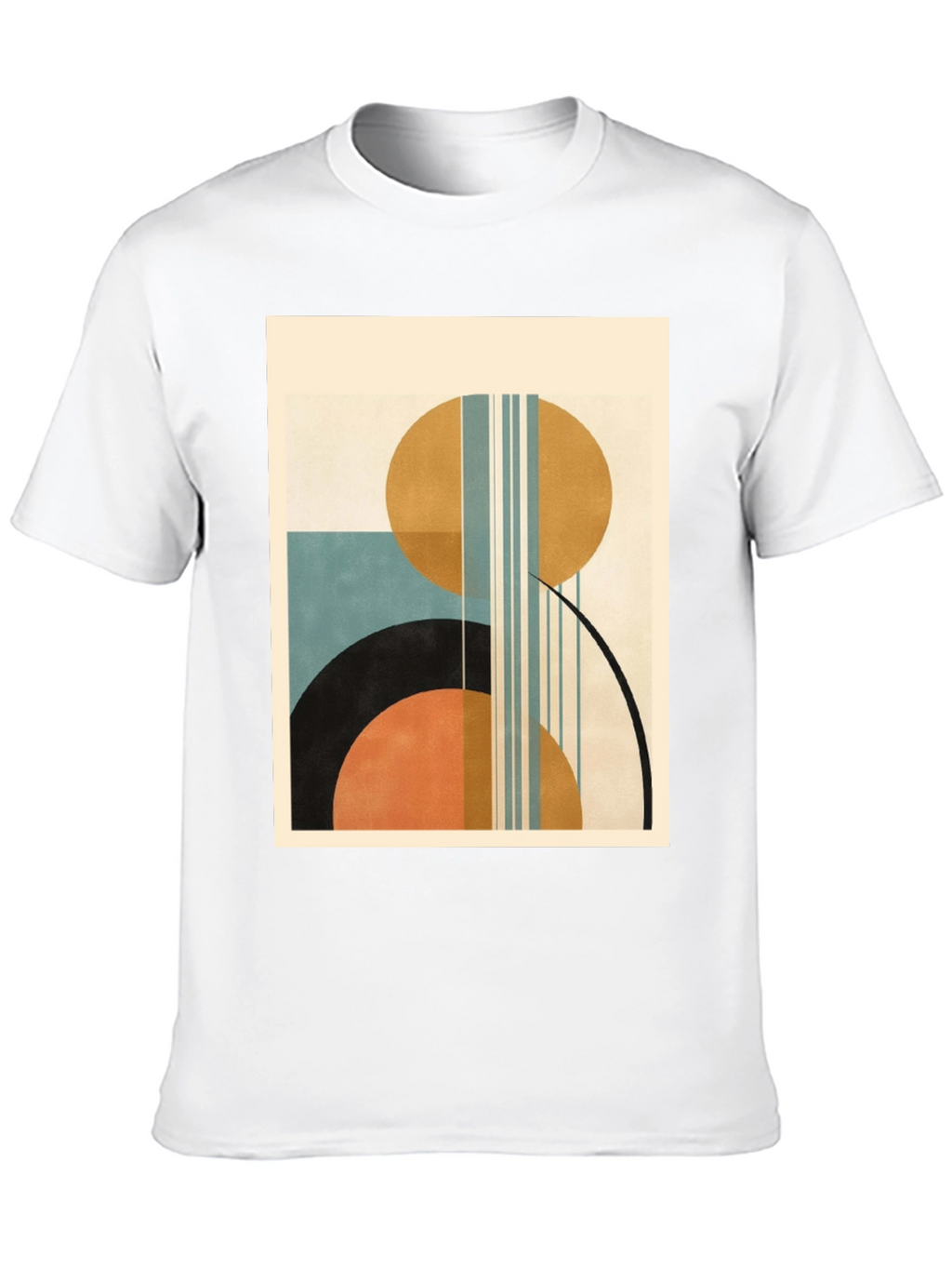 Geometric Art Print Tee - Modern Style