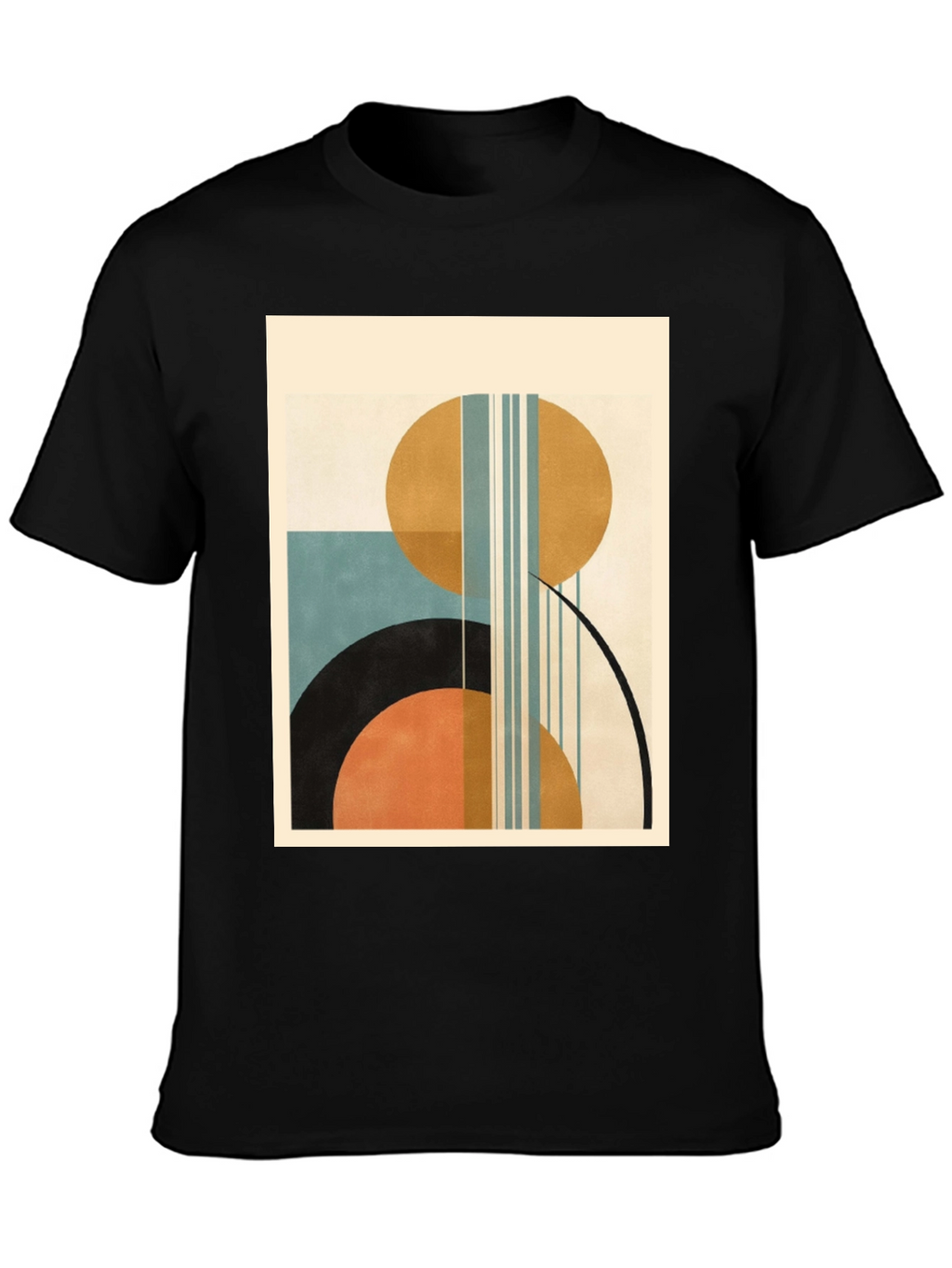 Geometric Art Print Tee - Modern Style