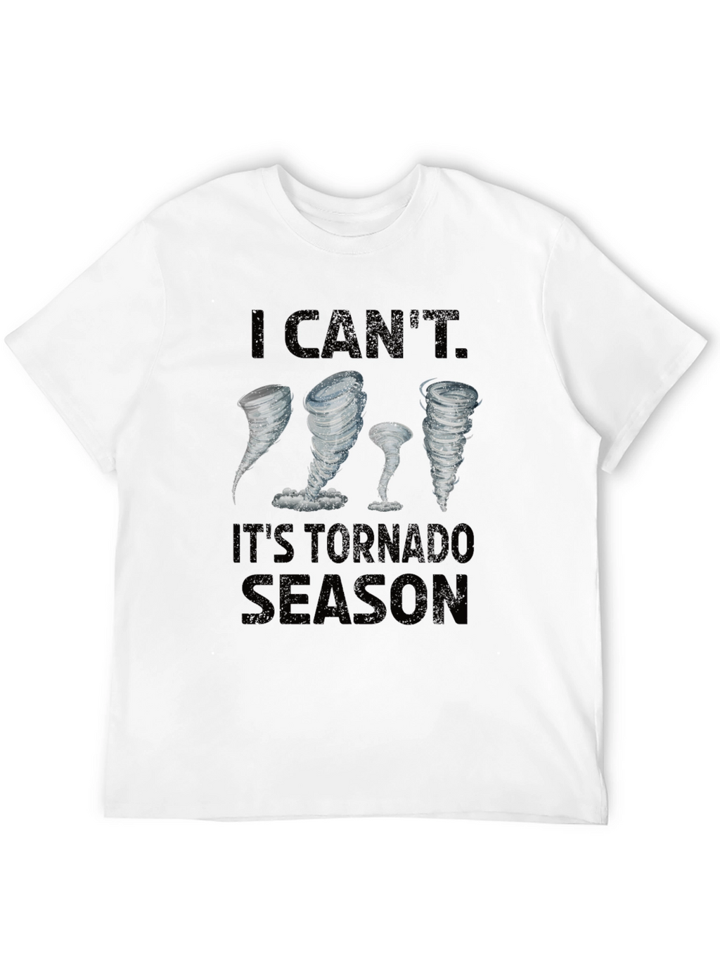 Tornado Season Graphic T-Shirt - Black Cotton Tee