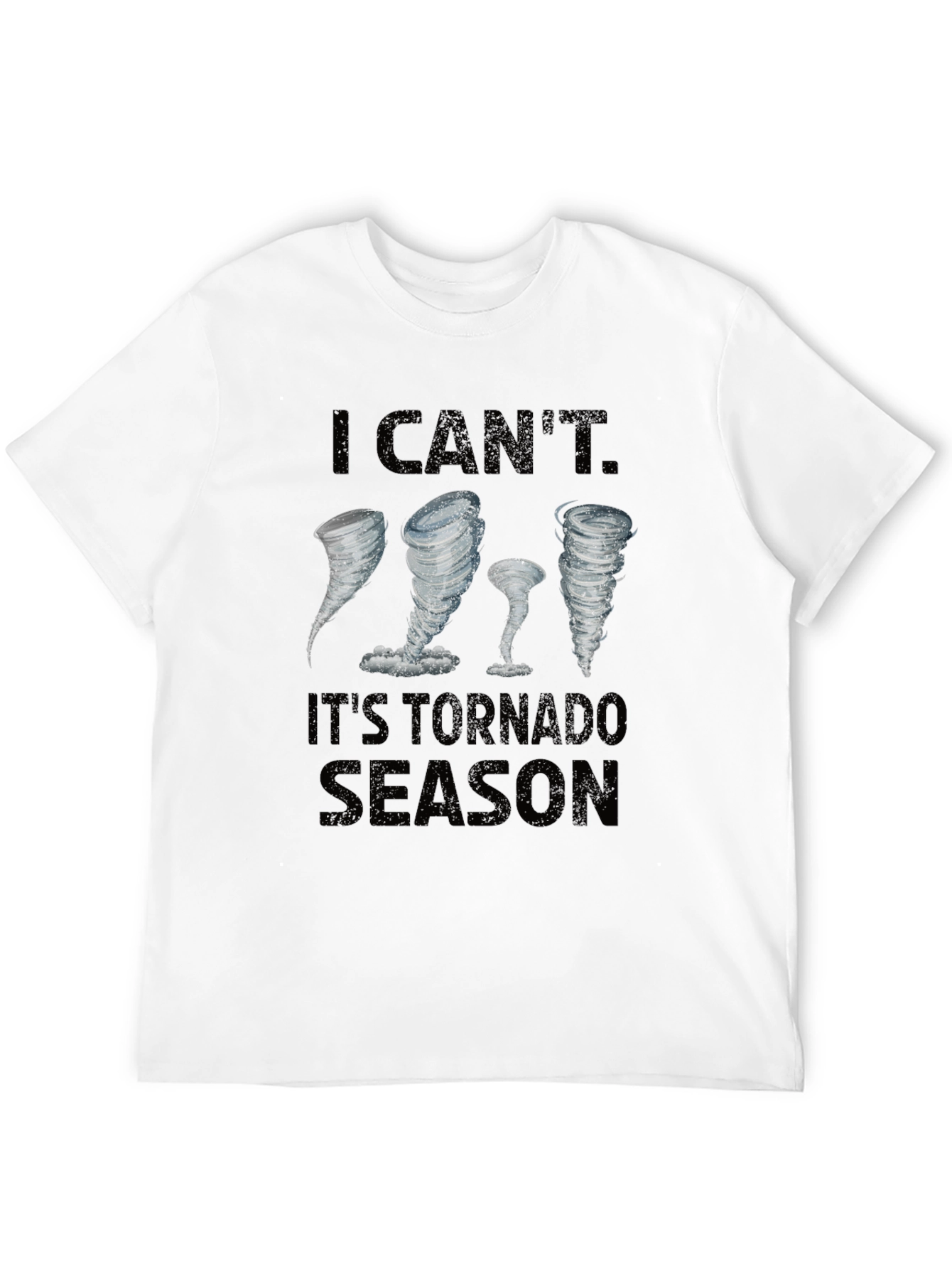 Tornado Season Graphic T-Shirt - Black Cotton Tee