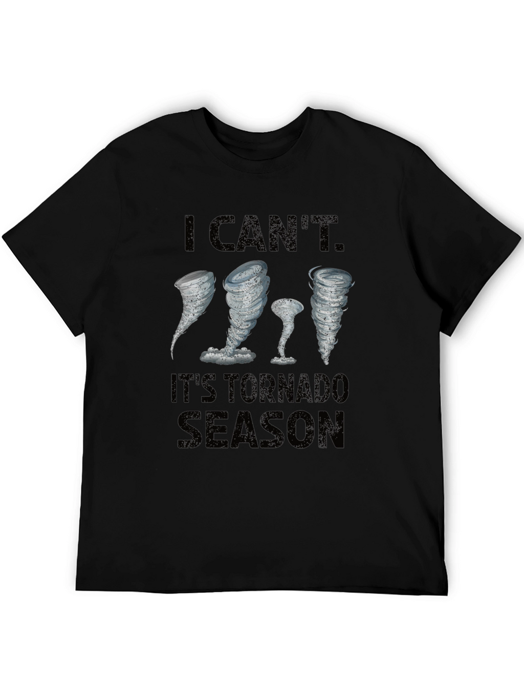 Tornado Season Graphic T-Shirt - Black Cotton Tee