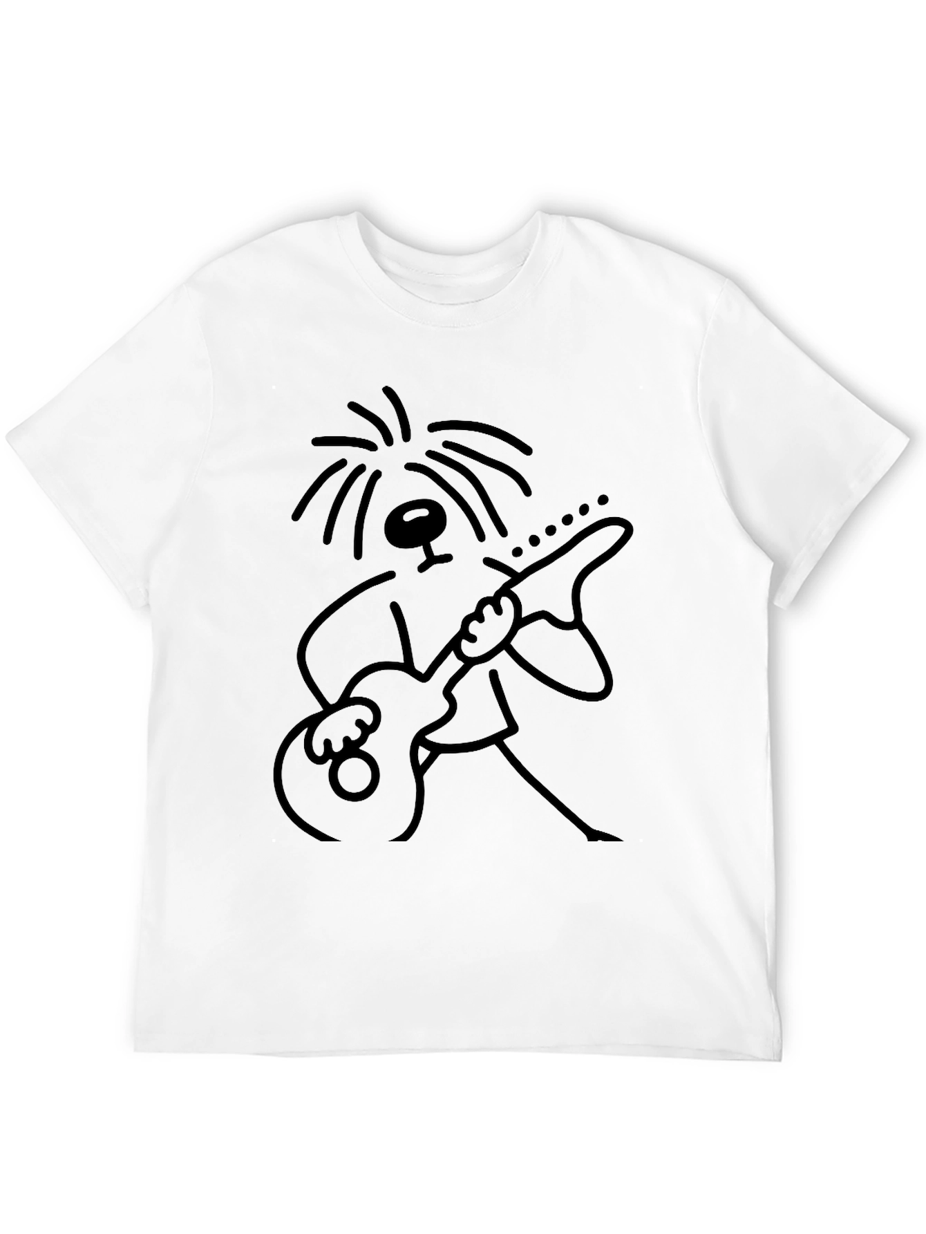 Guitar Player Graphic Tee - Black