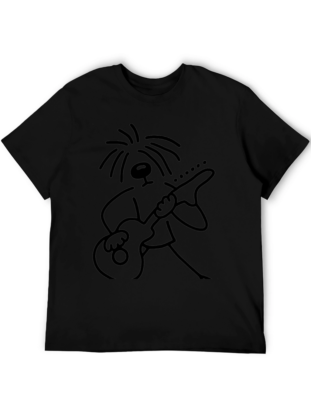 Guitar Player Graphic Tee - Black