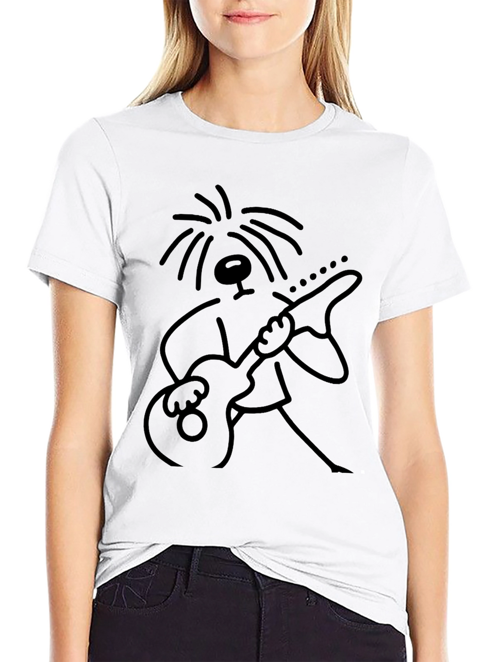 Guitar Player Graphic Tee - Black