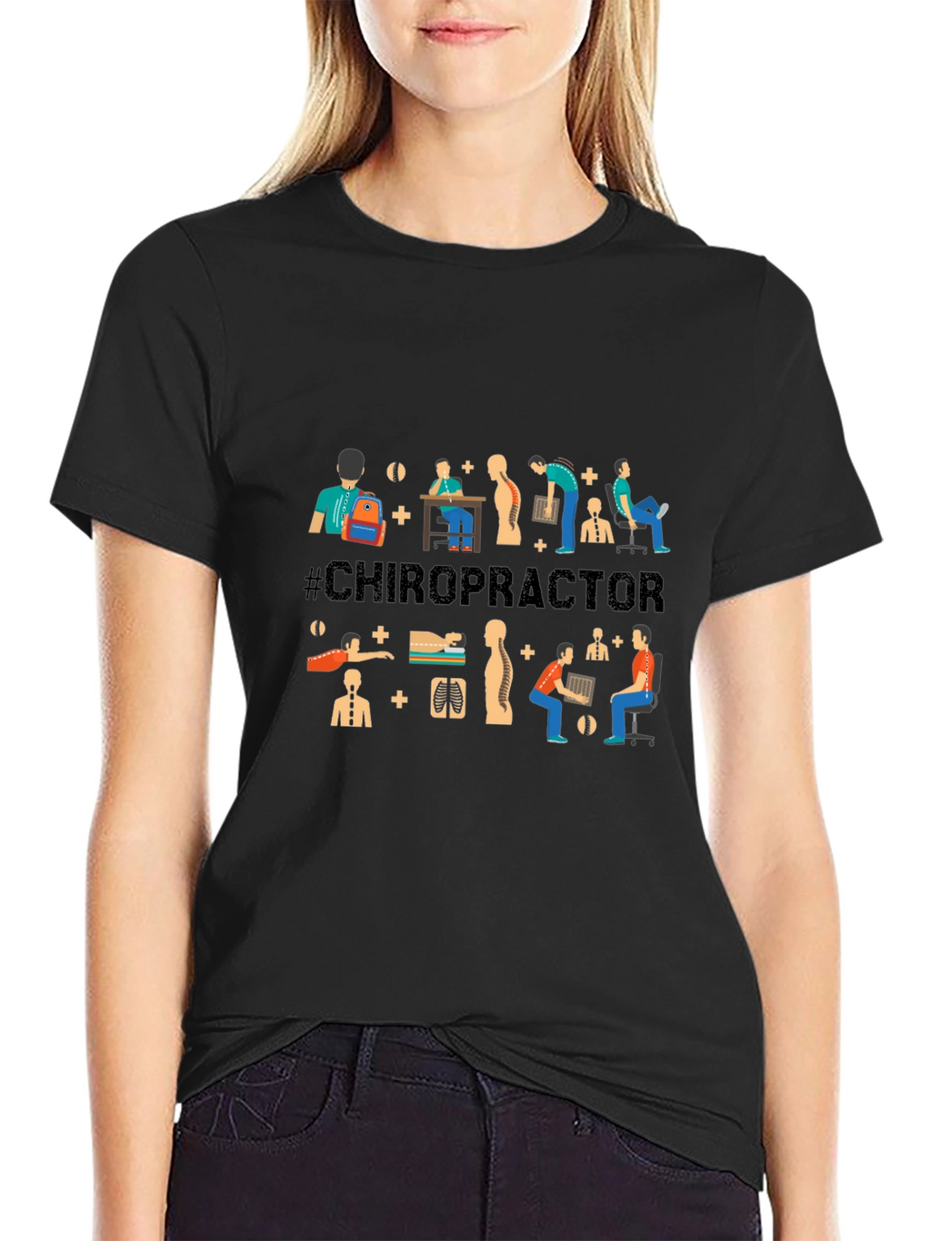 Chiropractor Graphic T-Shirt - Black