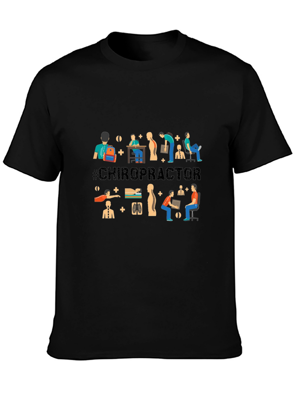 Chiropractor Graphic T-Shirt - Black