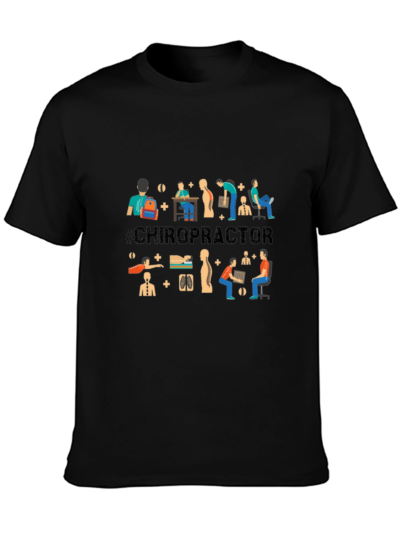 Chiropractor Graphic T-Shirt - Black