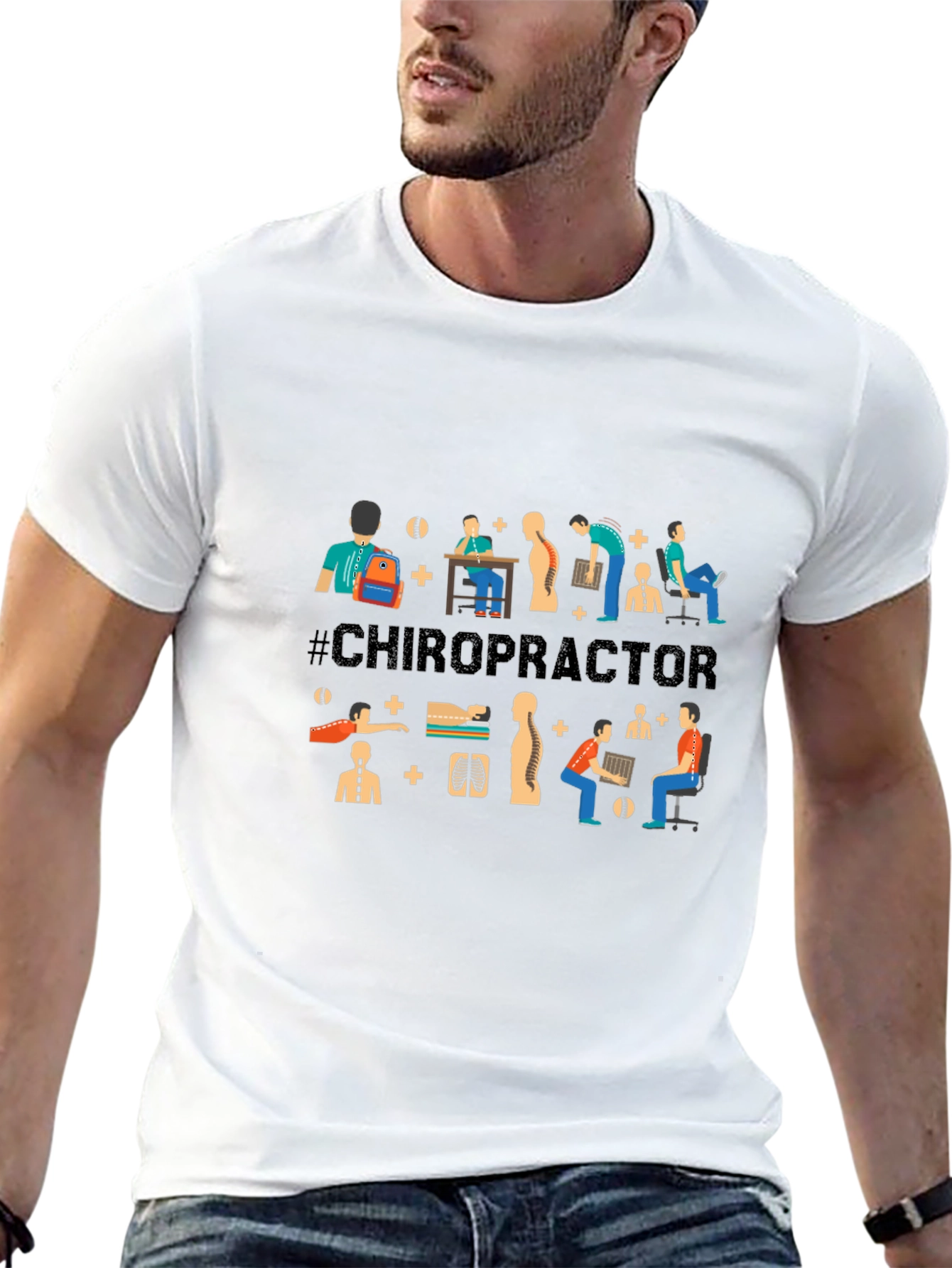 Chiropractor Graphic T-Shirt - Black