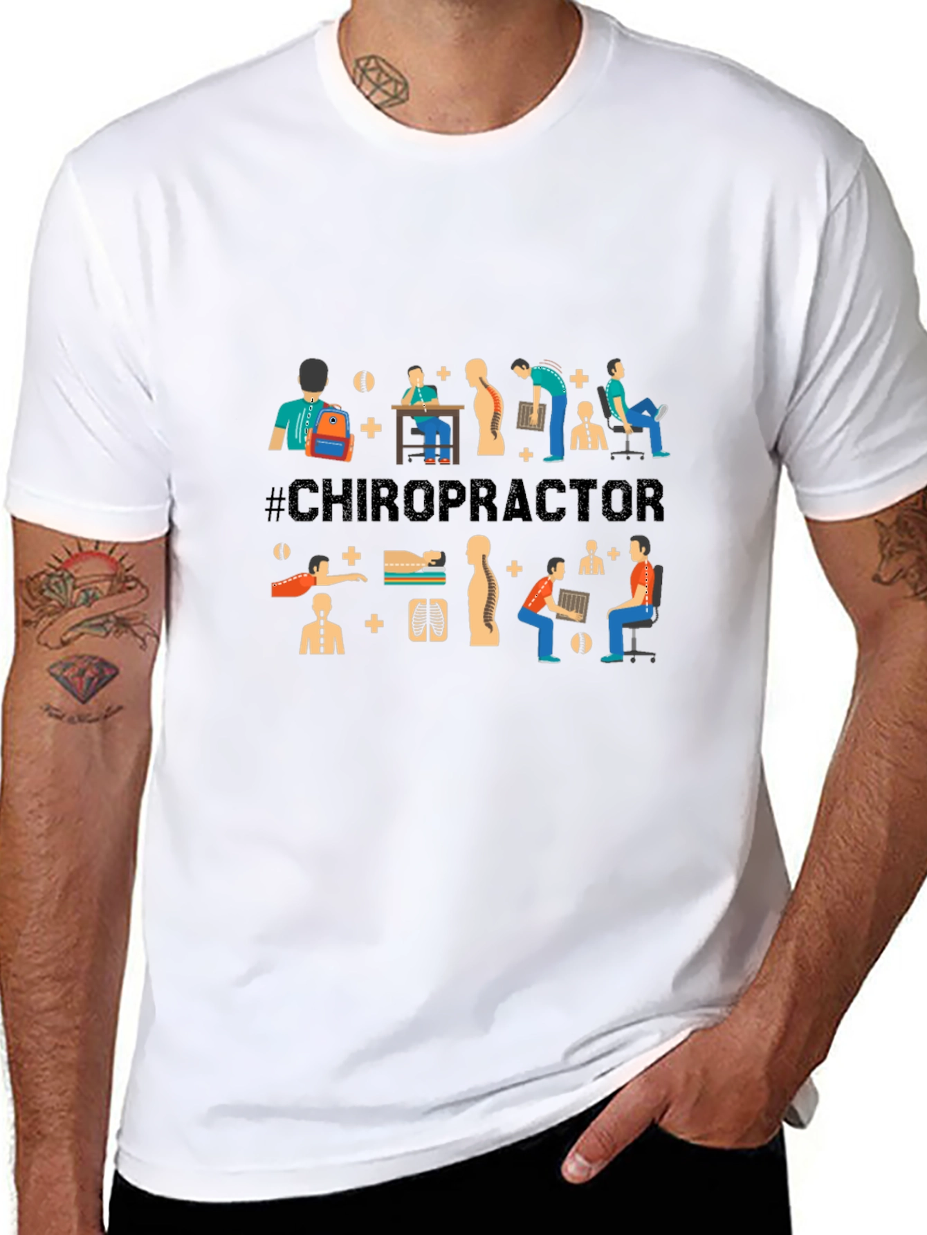 Chiropractor Graphic T-Shirt - Black