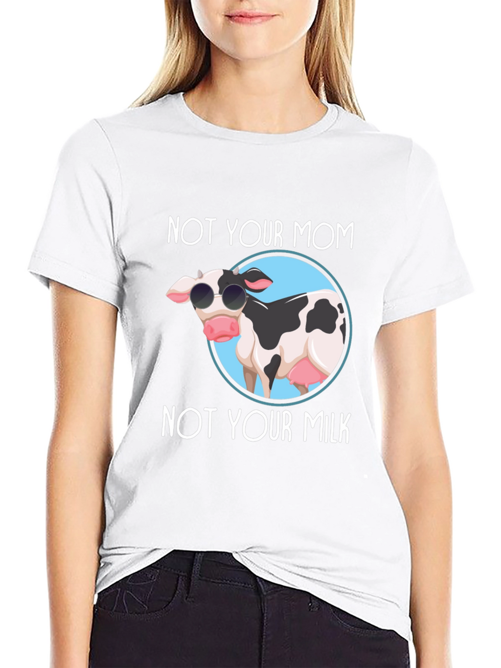Not Your Mom Not Your Milk Black T-Shirt